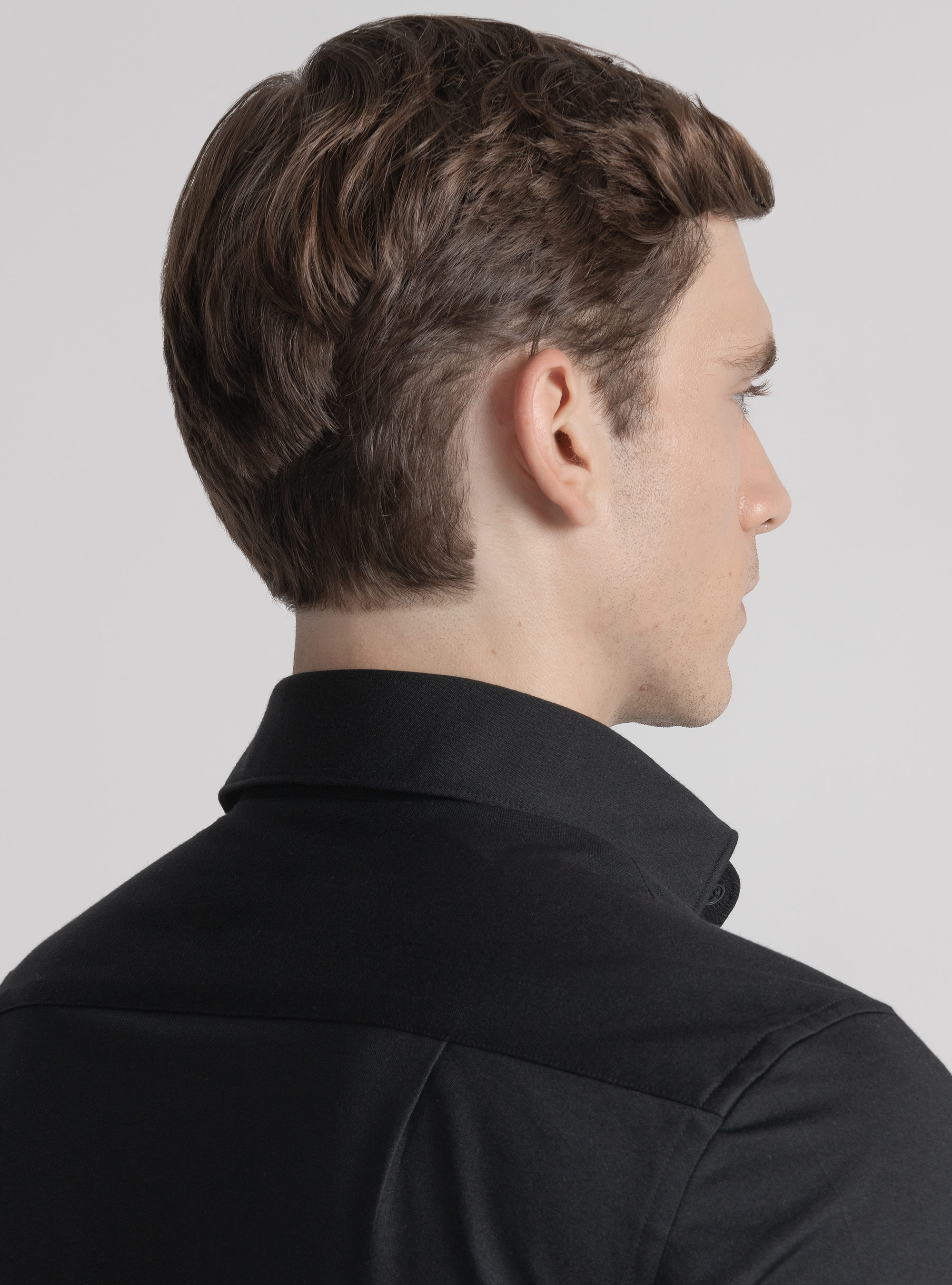 Jersey-Shirt aus Baumwollmischung, NERO 0100C