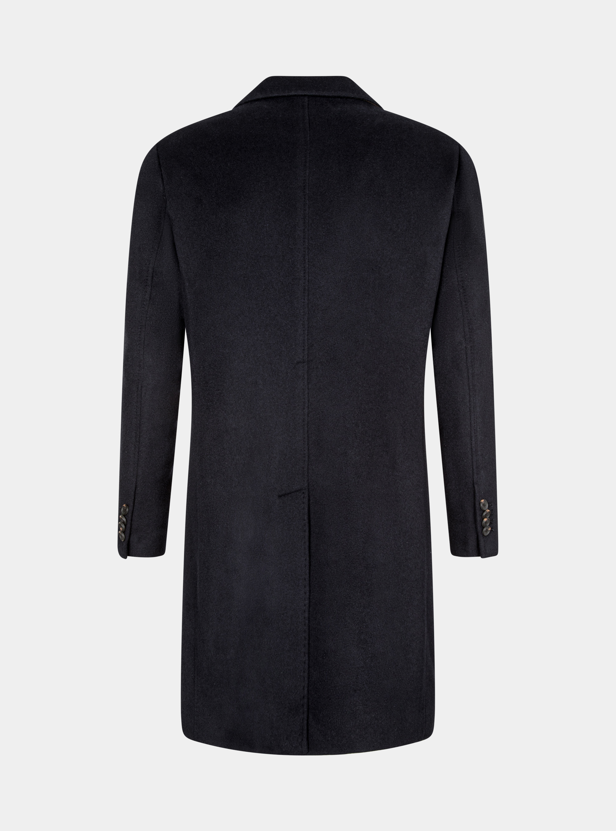 Wool and cashmere double-breasted coat, NAVY BLUE