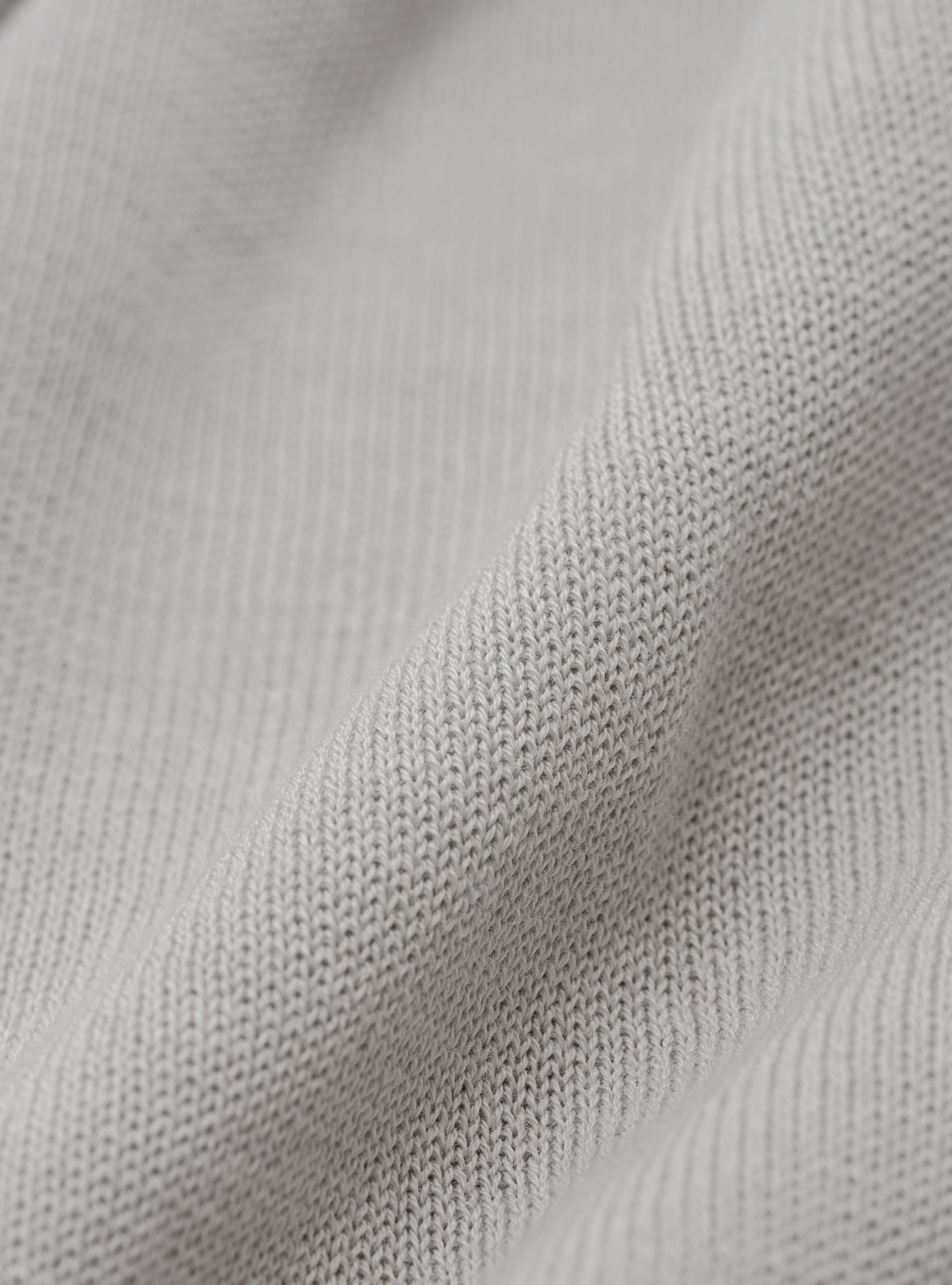 Knitted polo shirt in pure extra-fine cotton, LIGHT GREY MELANGE