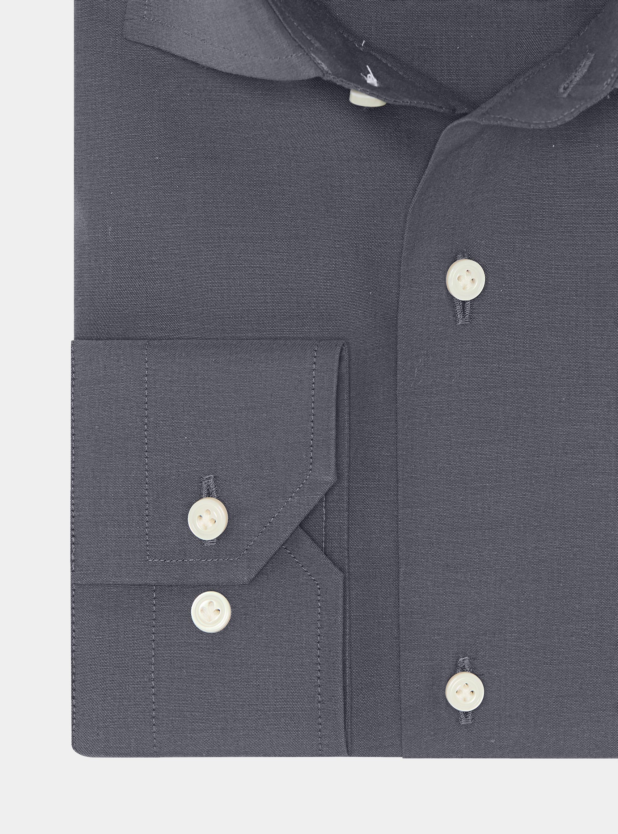 Cotton poplin stretch shirt, GREY