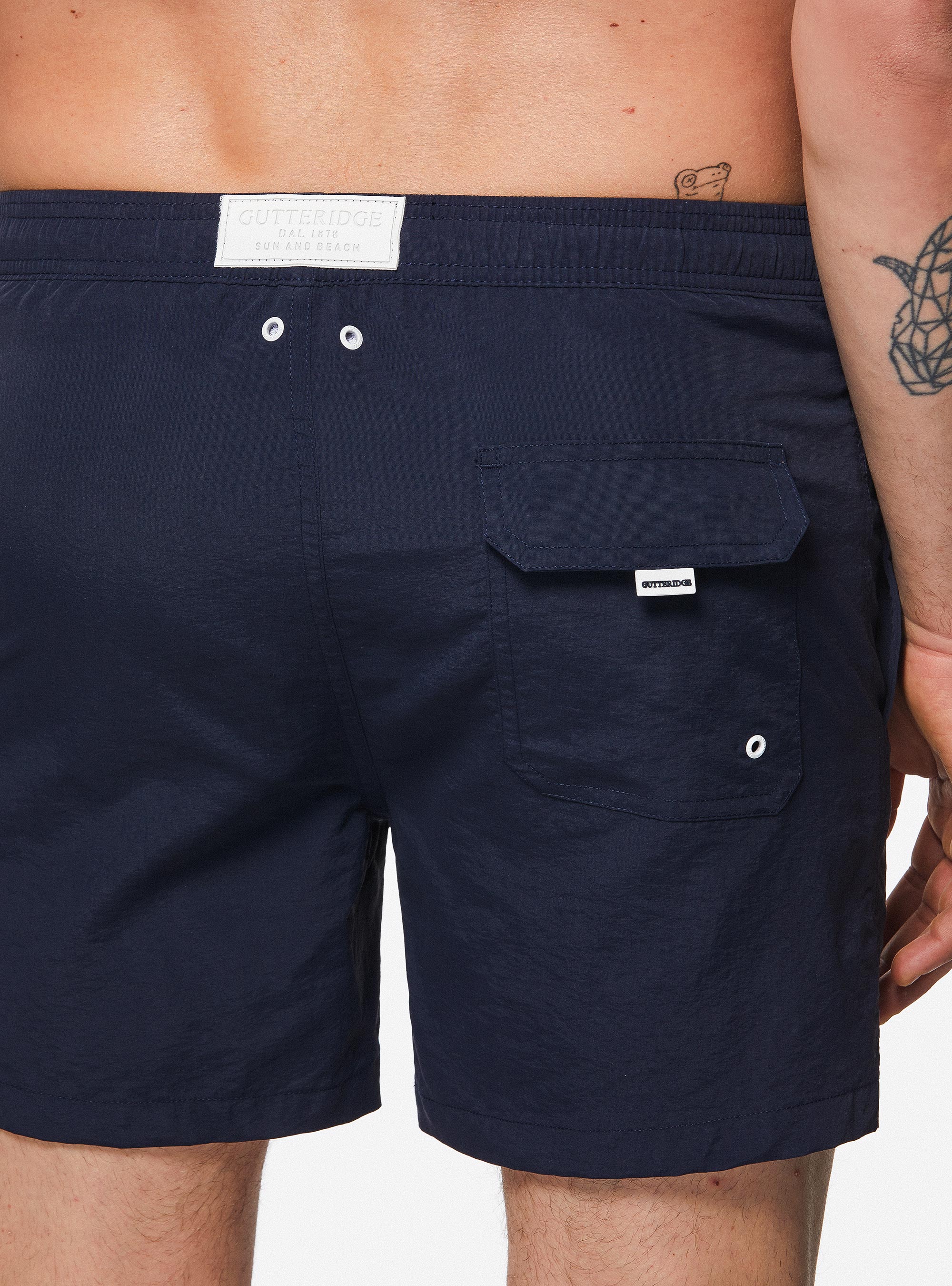 Costume da bagno tinta unita, BLU