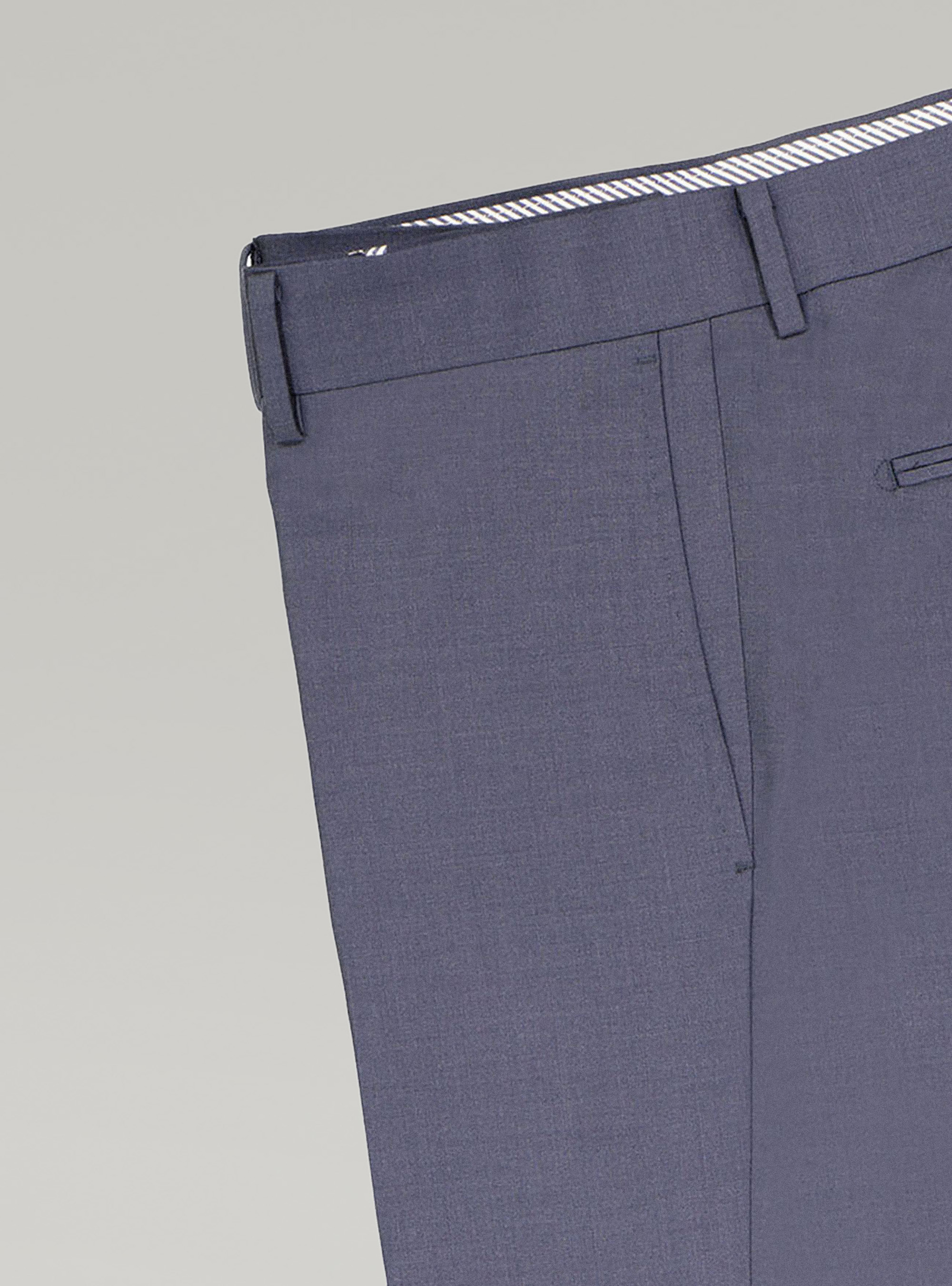 Pantaloni per abito in lana superfine 120's, INCHIOSTRO