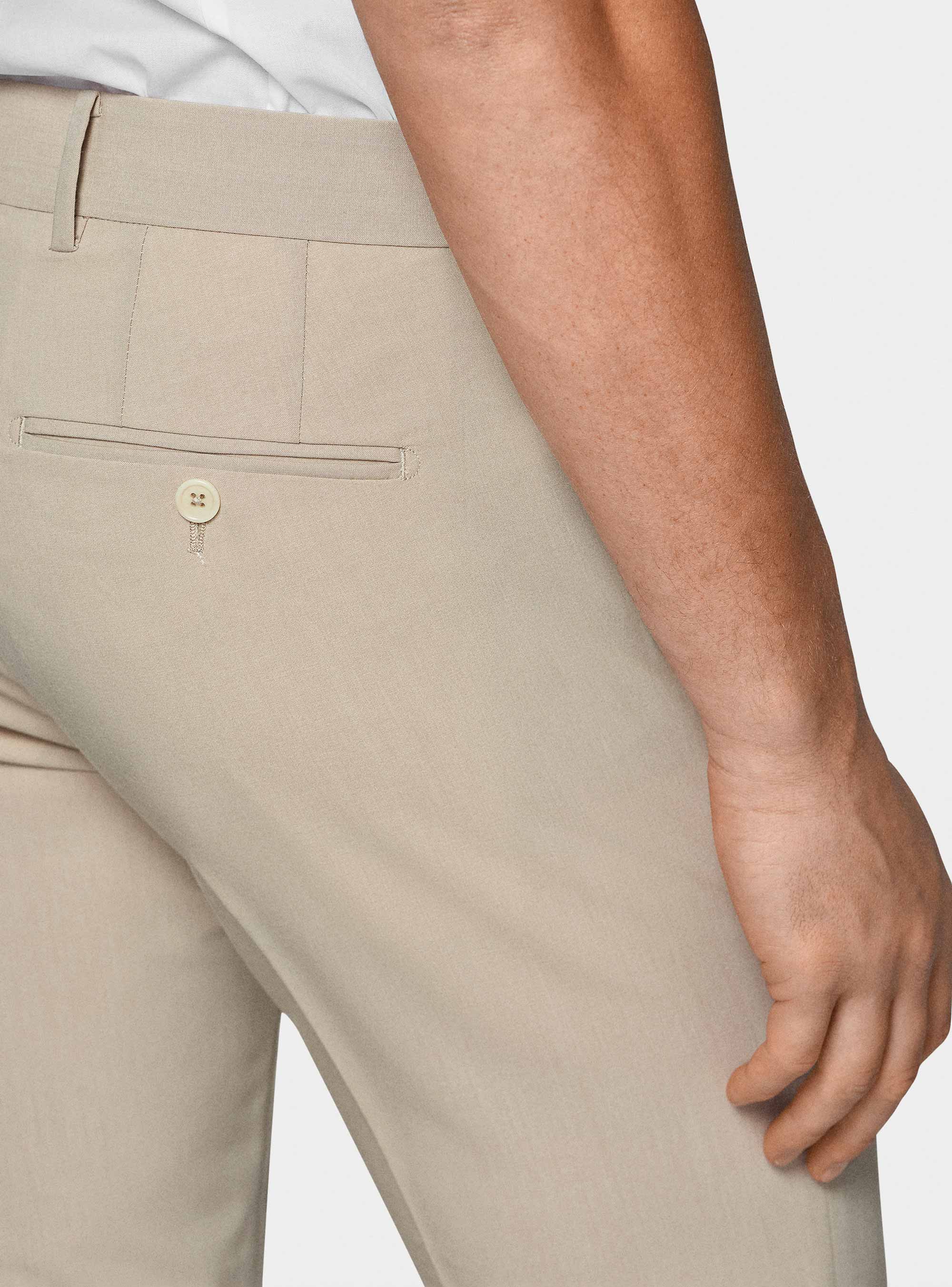 Pantaloni da abito slim fit, ECRU