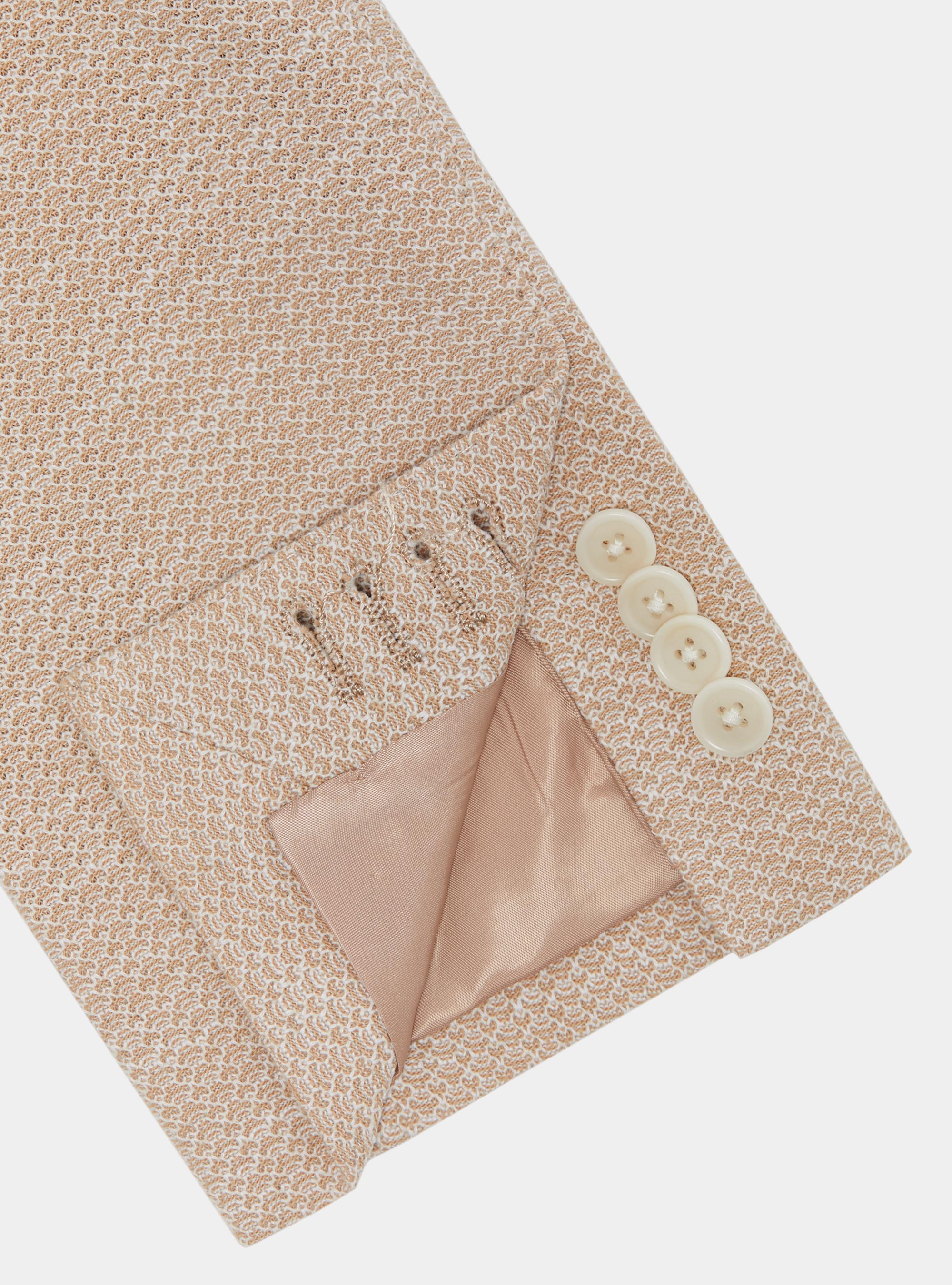 Americana de punto de algodón y lino, PESCA 0461C