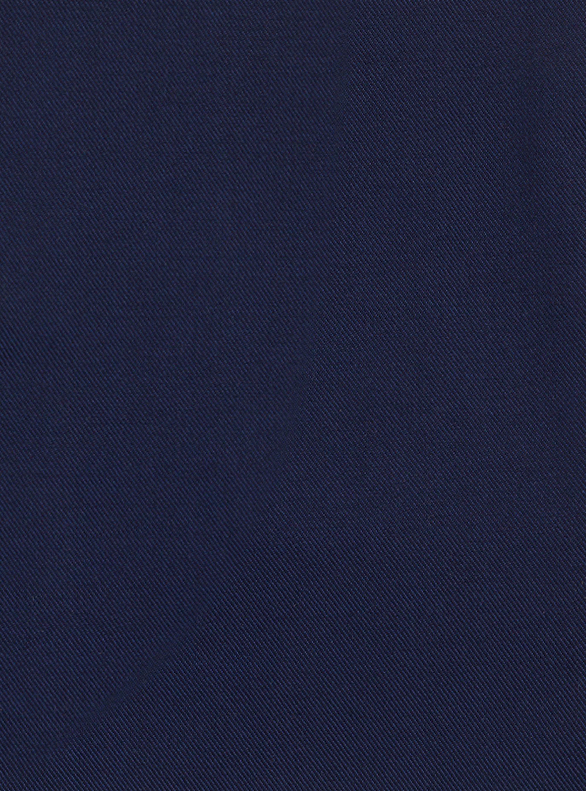 Semi-open French collar shirt in cotton twill, BLUE