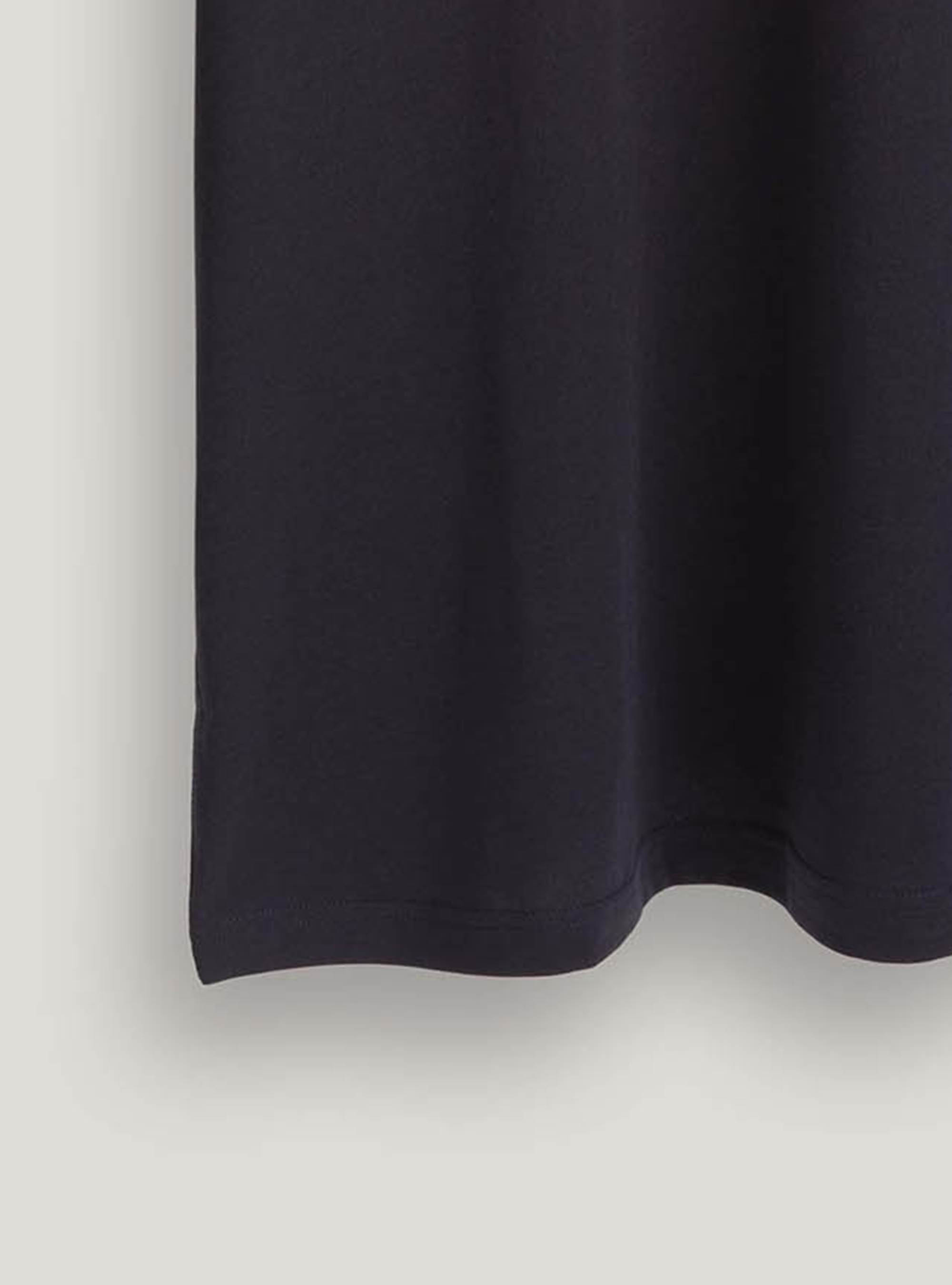 Tshirt mezza manica in jersey di cotone supima, BLU NAVY