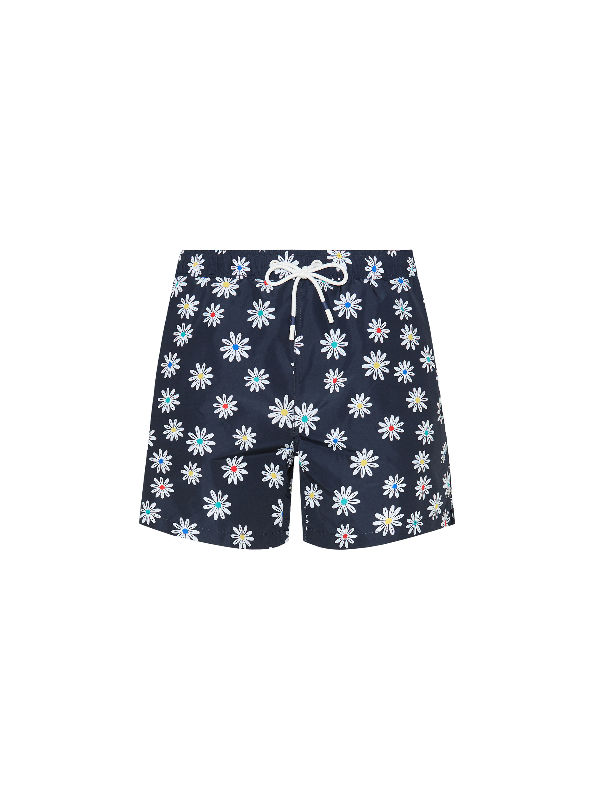 Costume da bagno con stampa fantasia margherita, NAVY BLUE