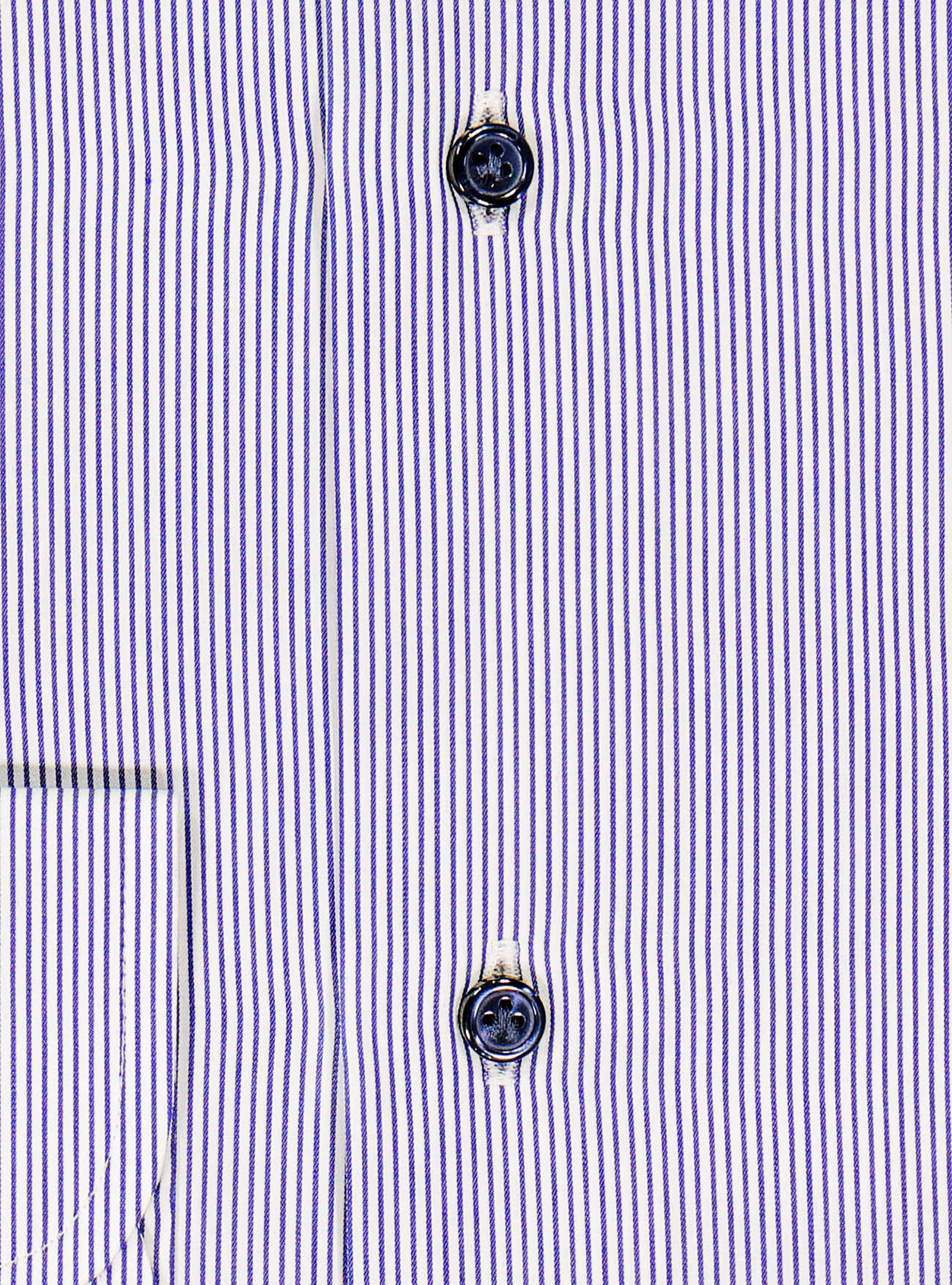 Striped twill french collar, BLUE