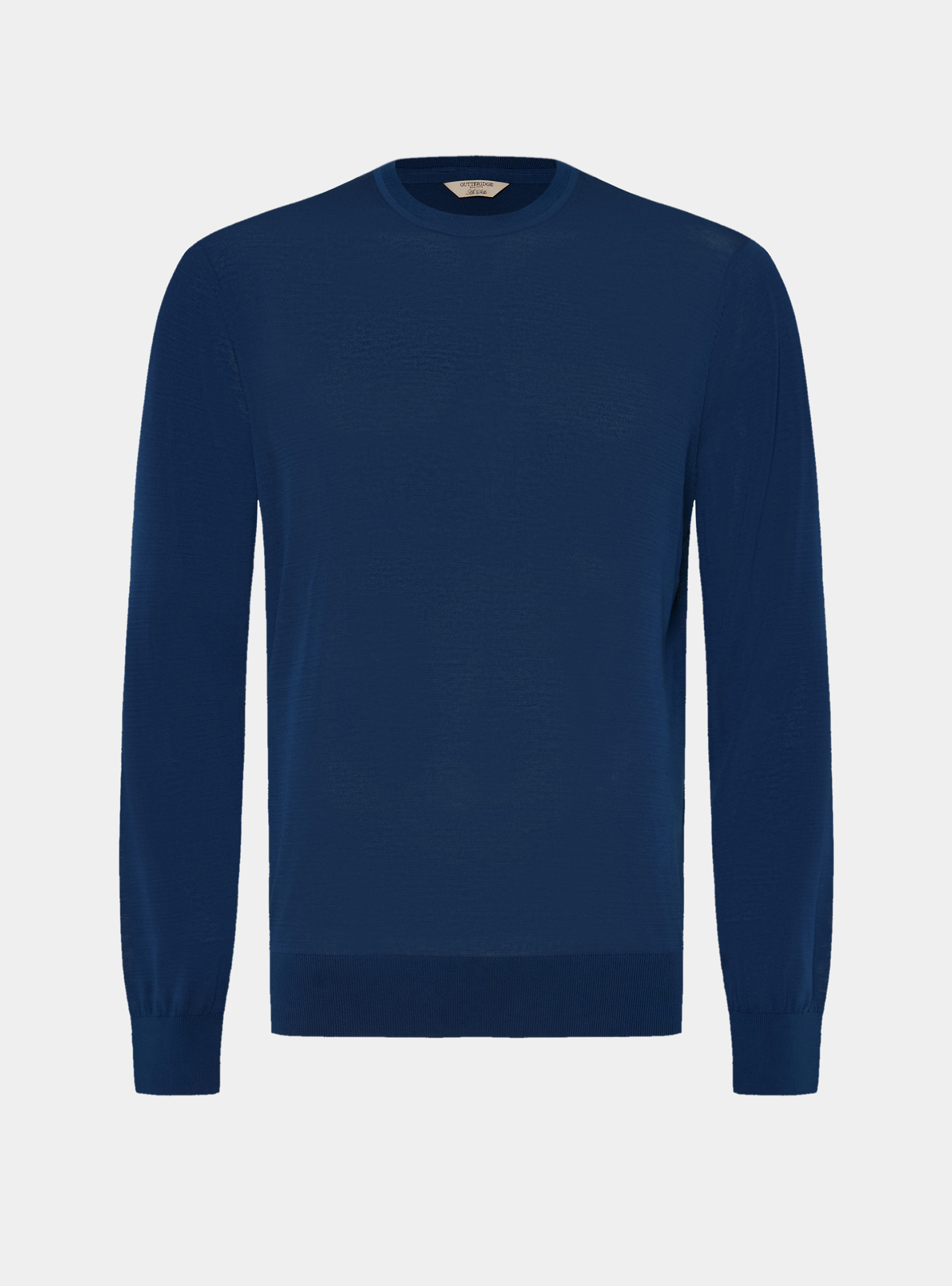 Cotton and silk crew neck sweater, INK