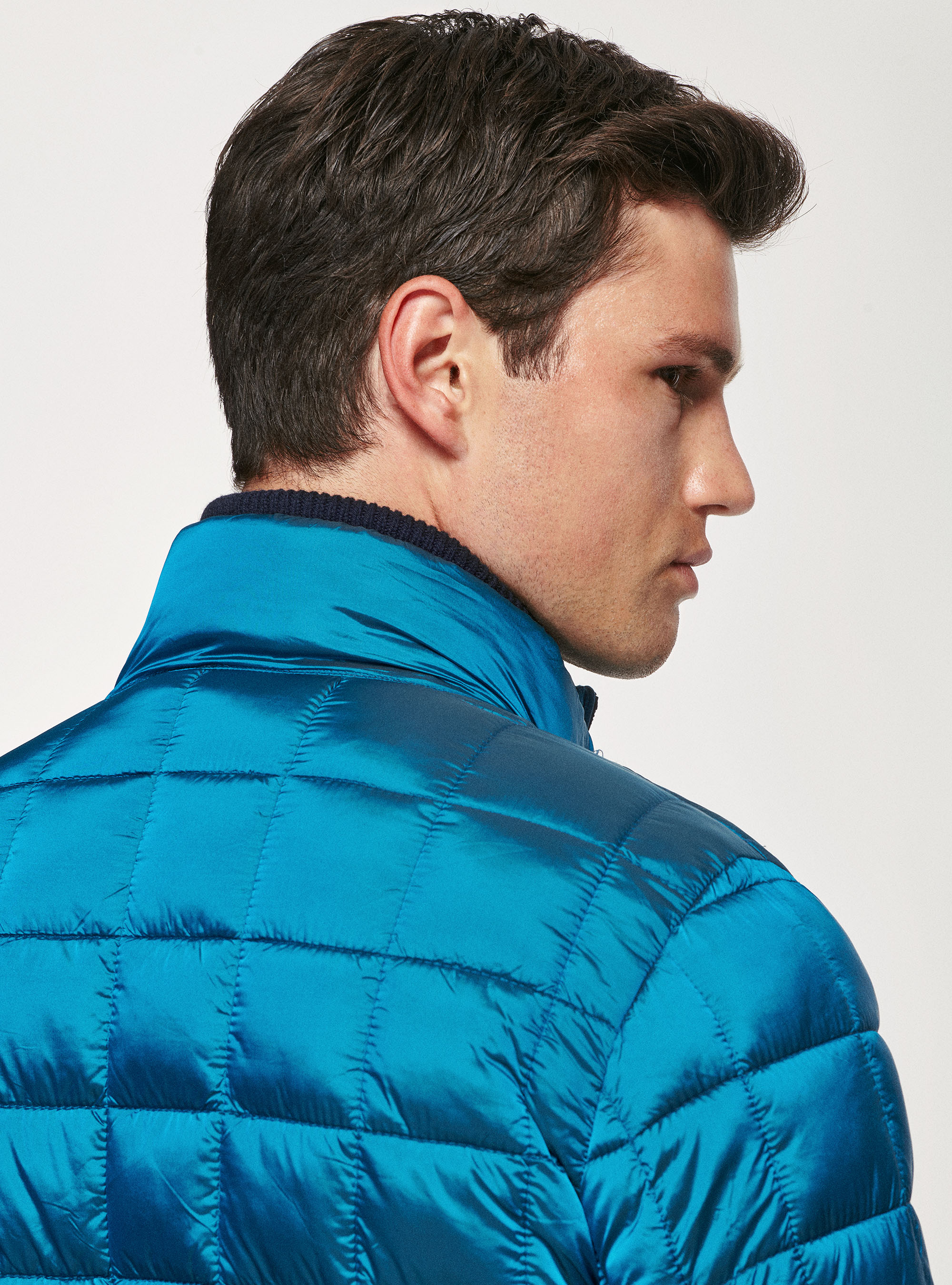 Bomber con imbottitura riciclata, PETROLIO