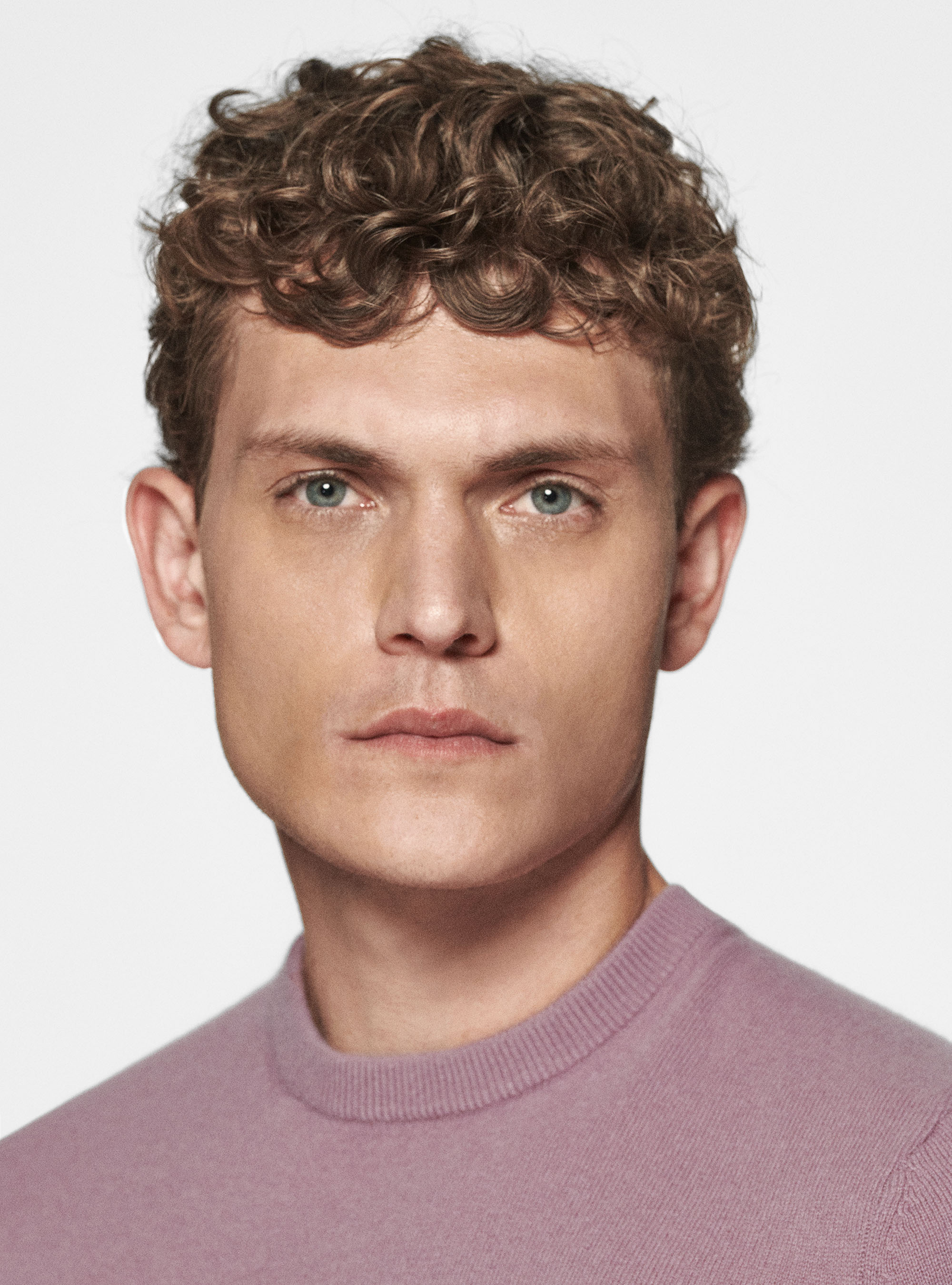 Maglia girocollo in lambswool e cashmere, LAVANDA 0465C