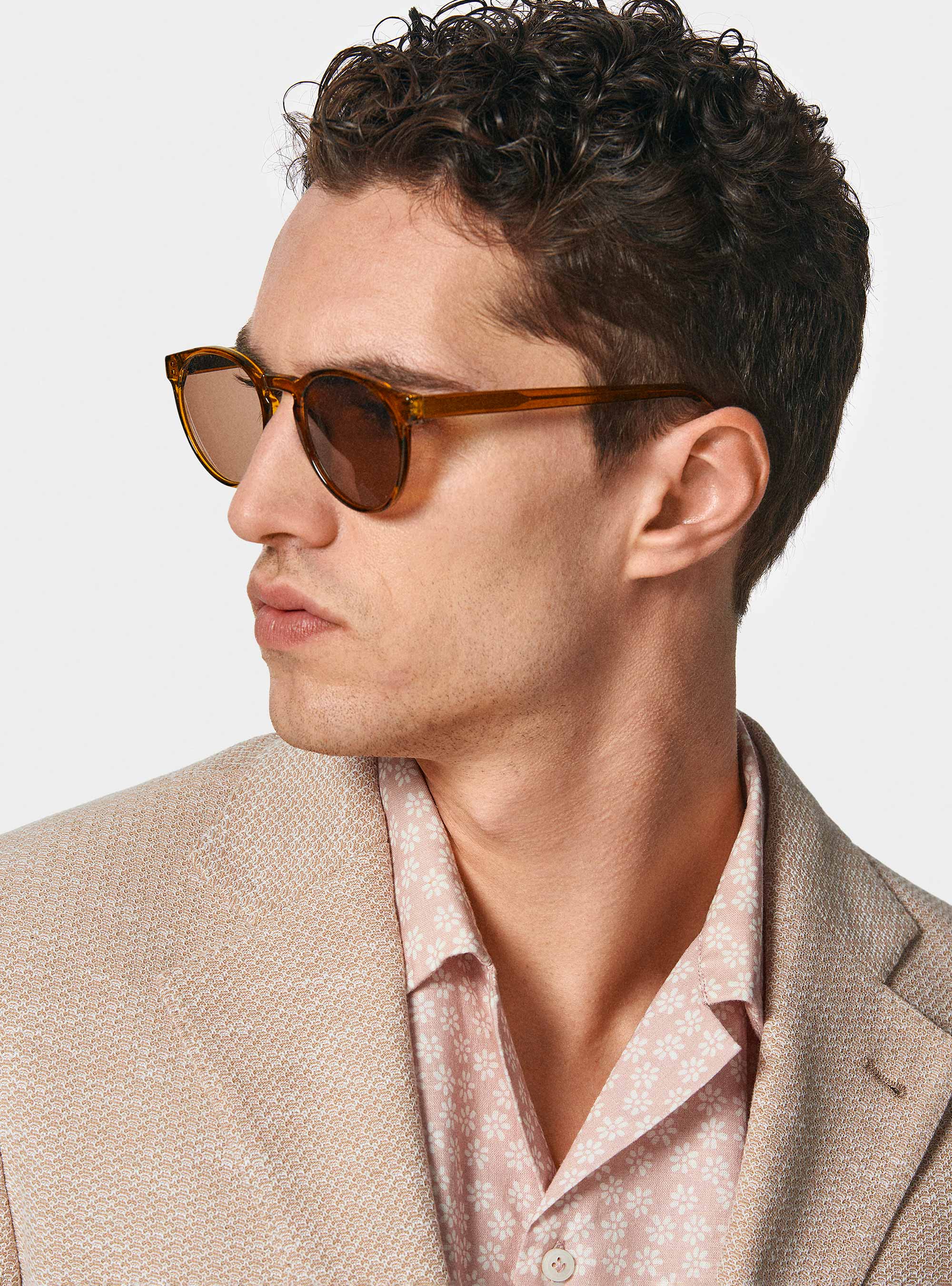 Americana de punto de algodón y lino, PESCA 0461C