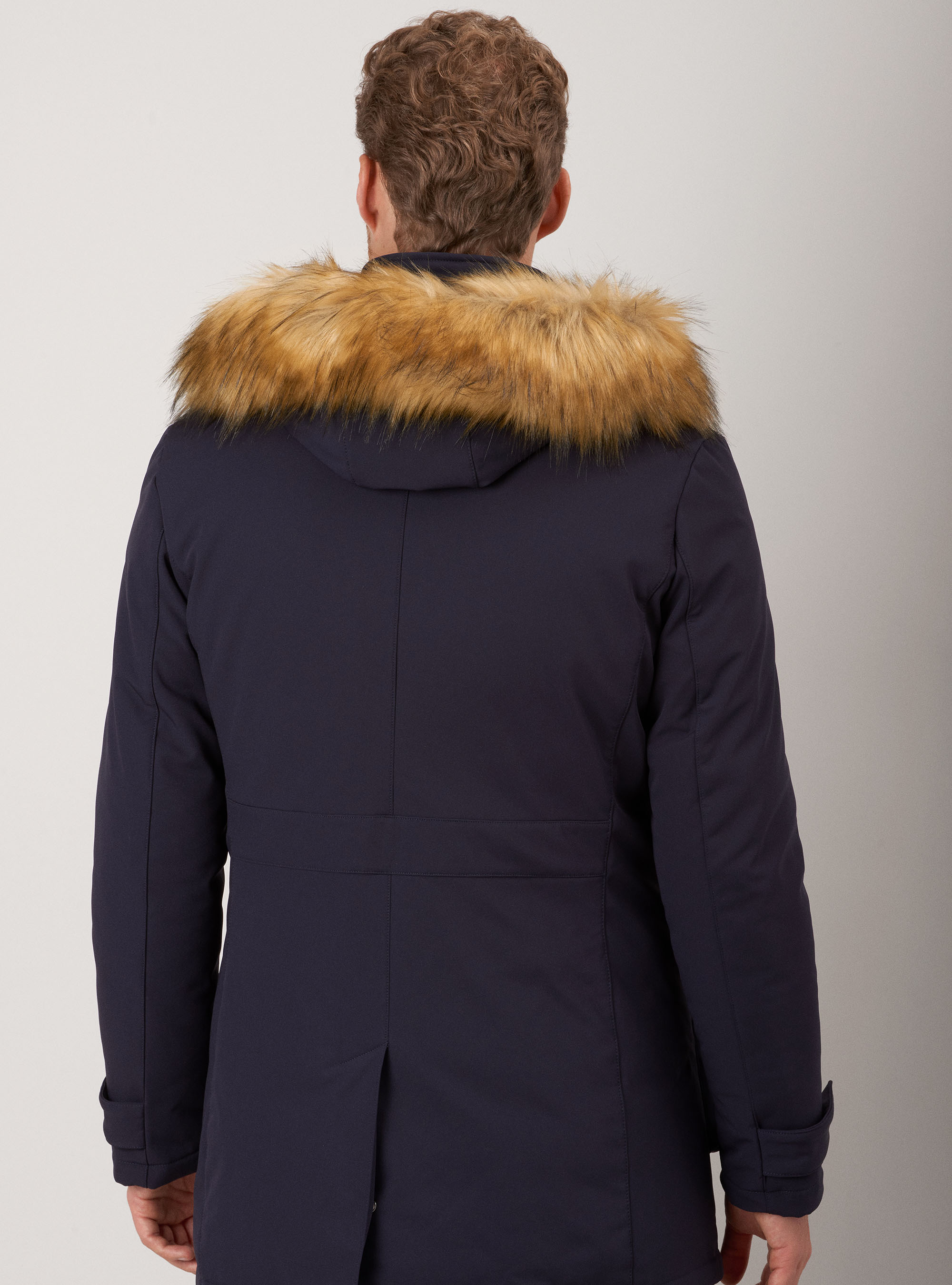 Giubbotto tecnico con cappuccio, BLU NAVY