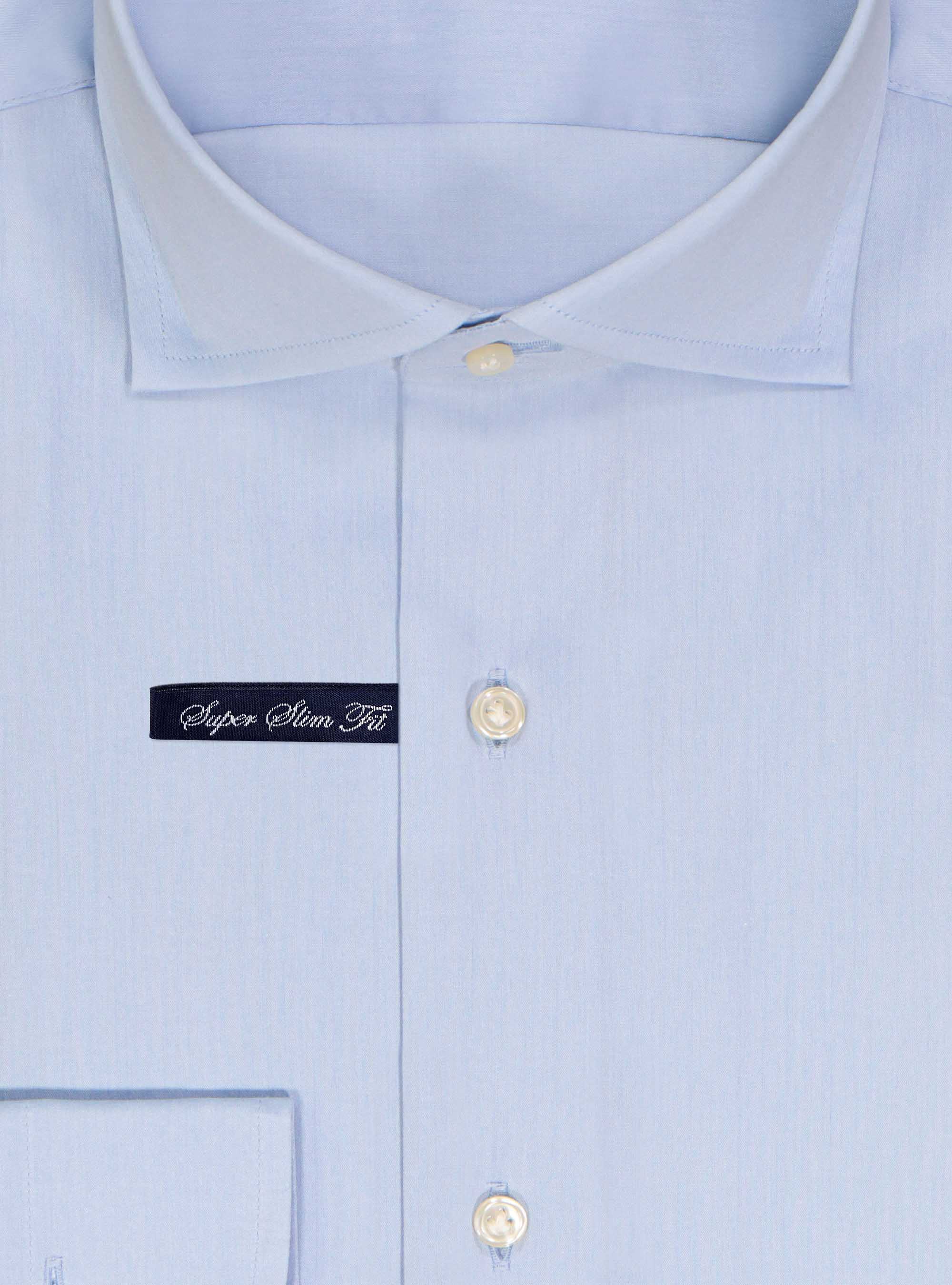 Camicia en popeline stretch, BLEU CIEL