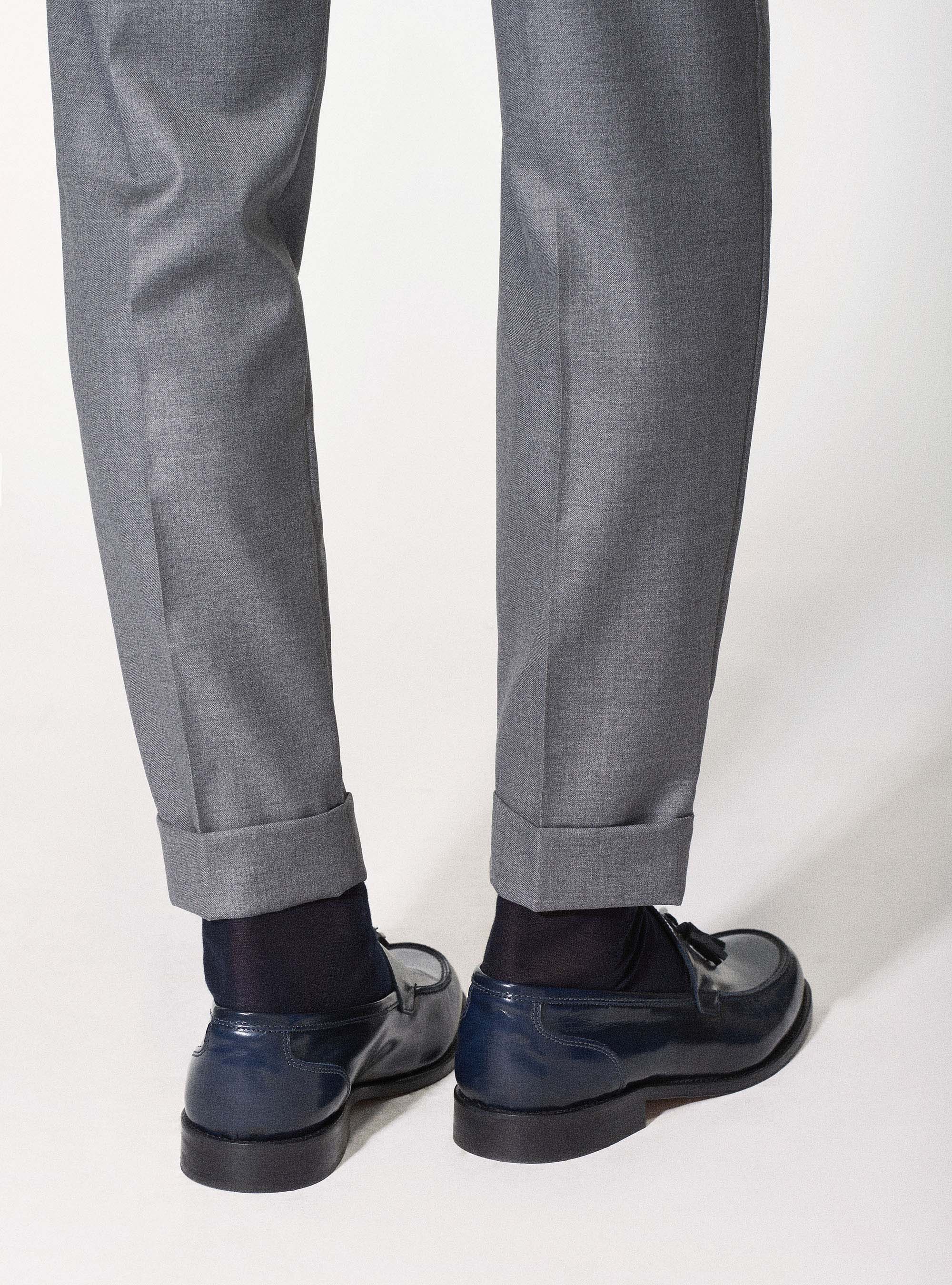 Pantaloni in pura lana superfine 110's Vitale Barberis Canonico, GRIGIO CHIARO