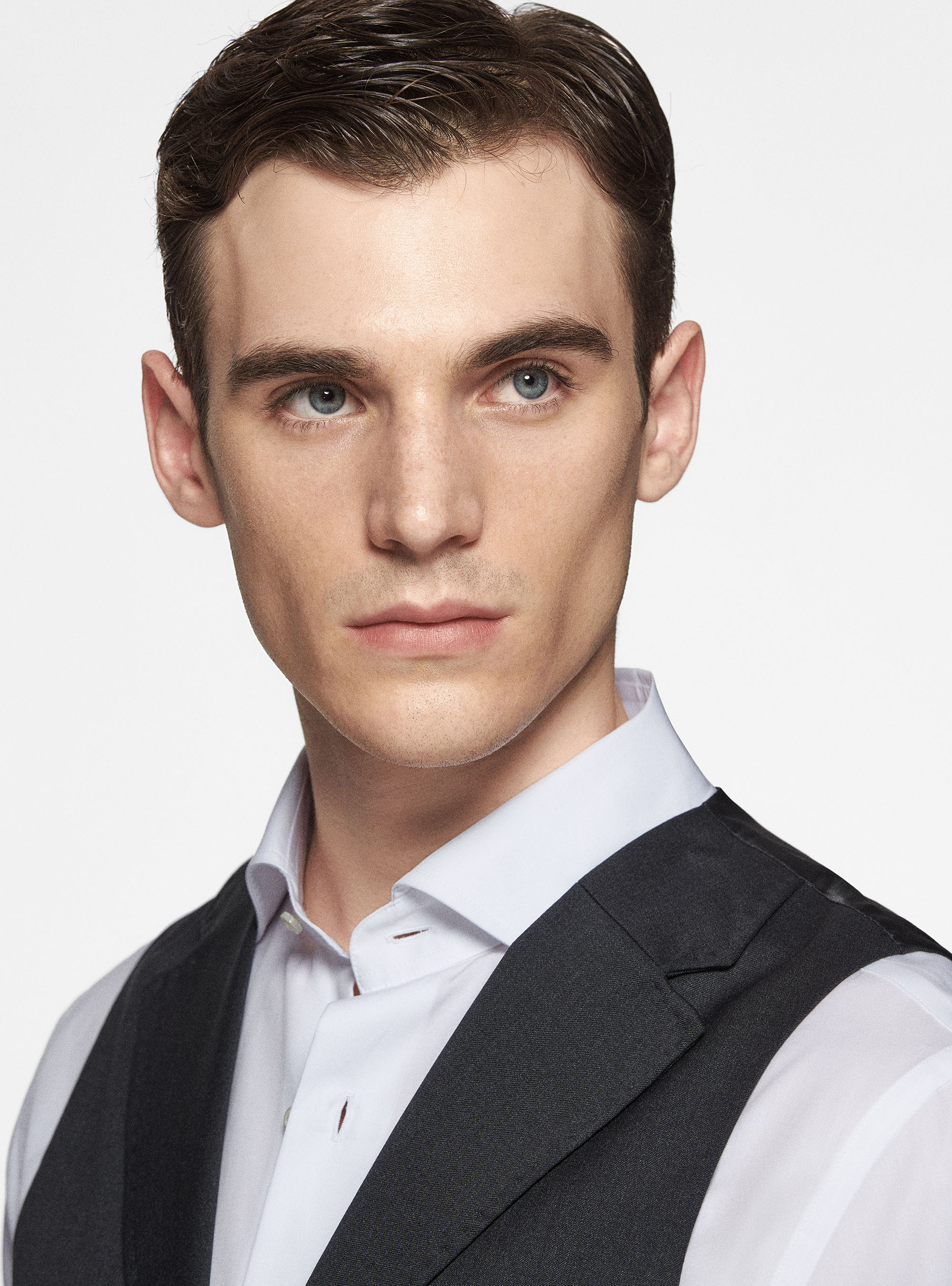 Chaleco de lana superfina 110's Reda, GRIS MARENGO