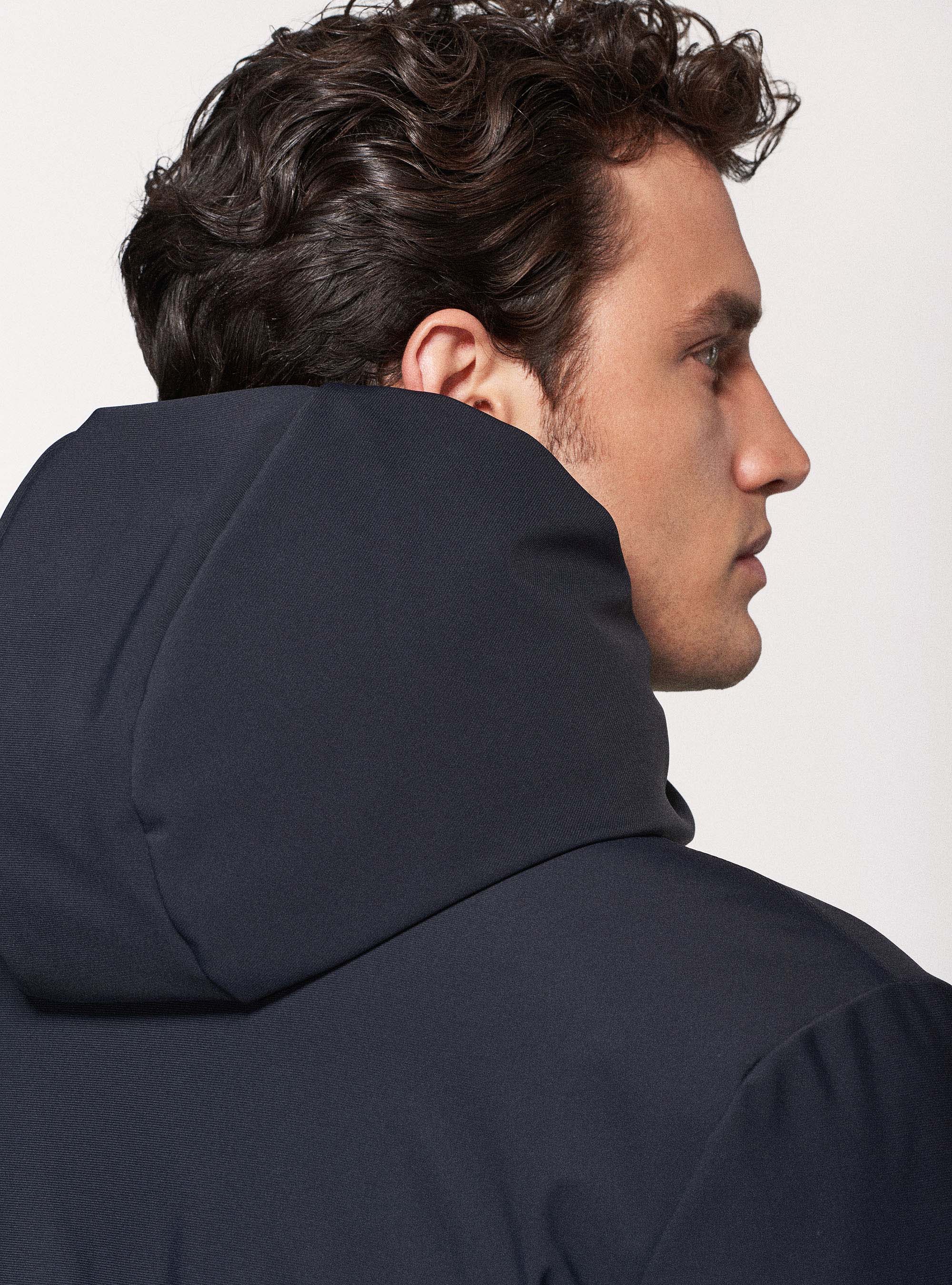 Bomber reversibile in tessuto tecnico, BLU NAVY