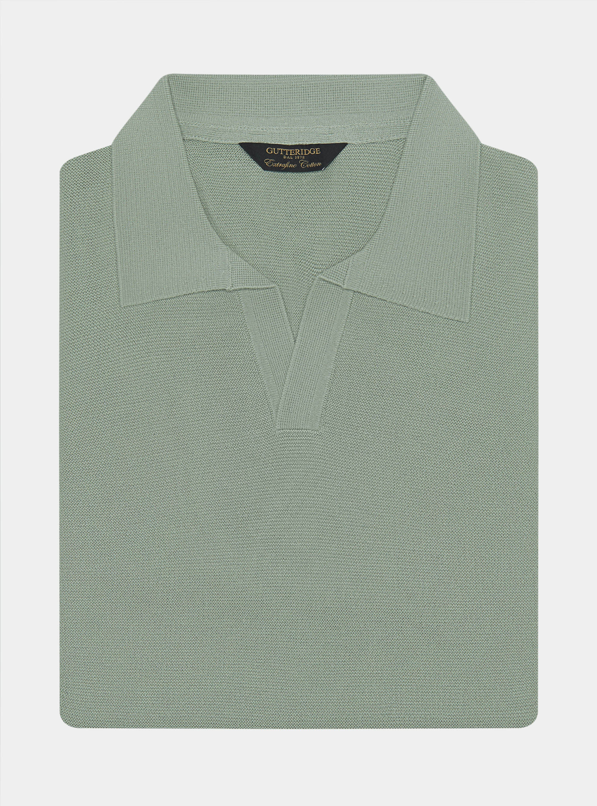 Polo in maglia links in cotone extrafine, SALVIA 0602C