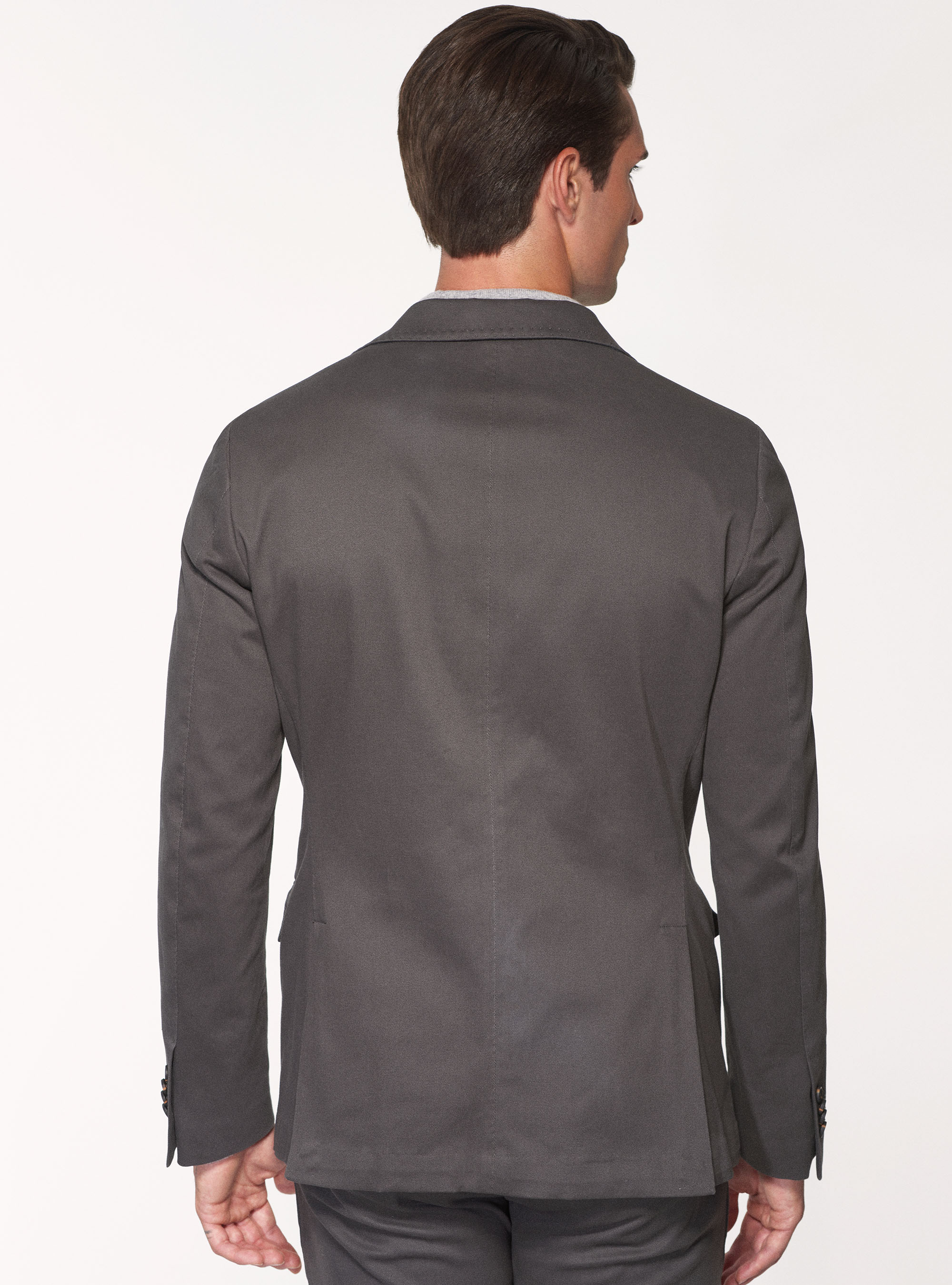 Giacca in cotone smerigliato, ASFALTO