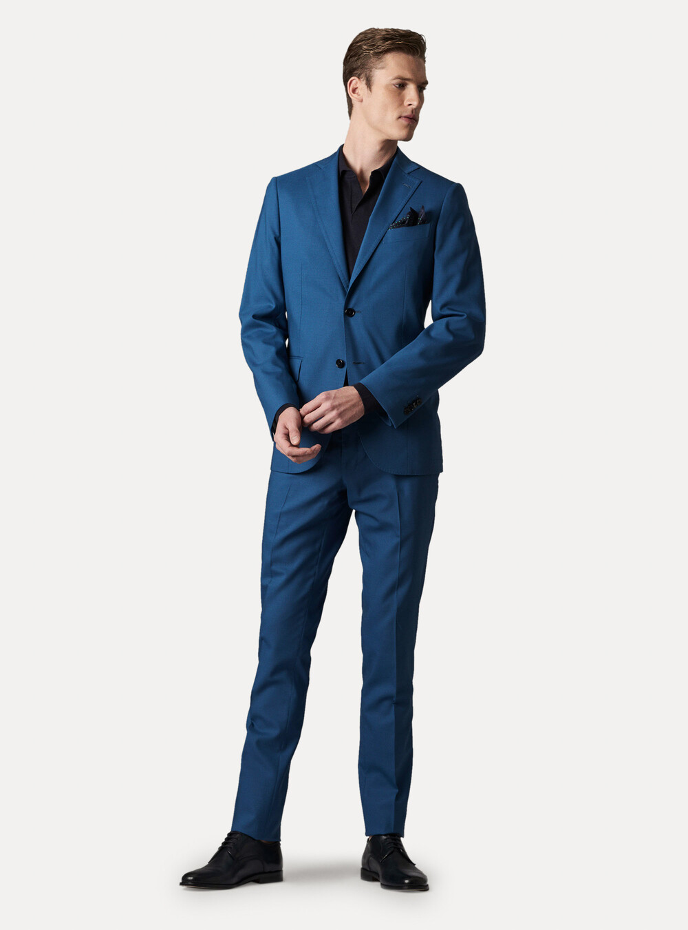 Abito blu royal in lana, 