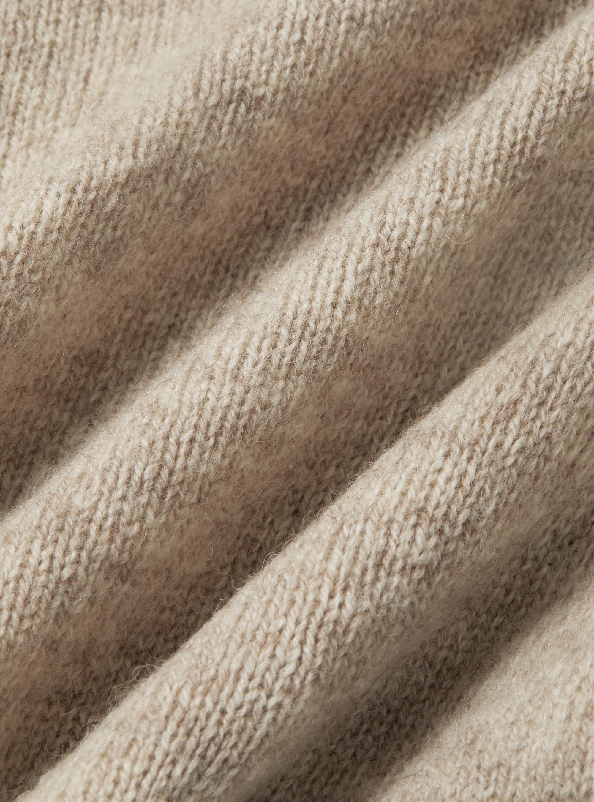 Cardigan in maglia di lana shetland, ECRU