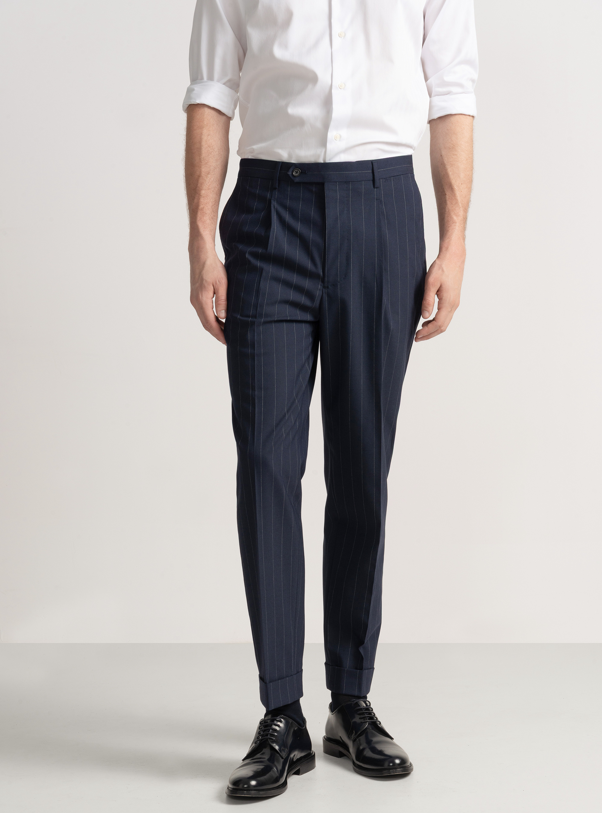 Pantaloni pinces per abito gessato