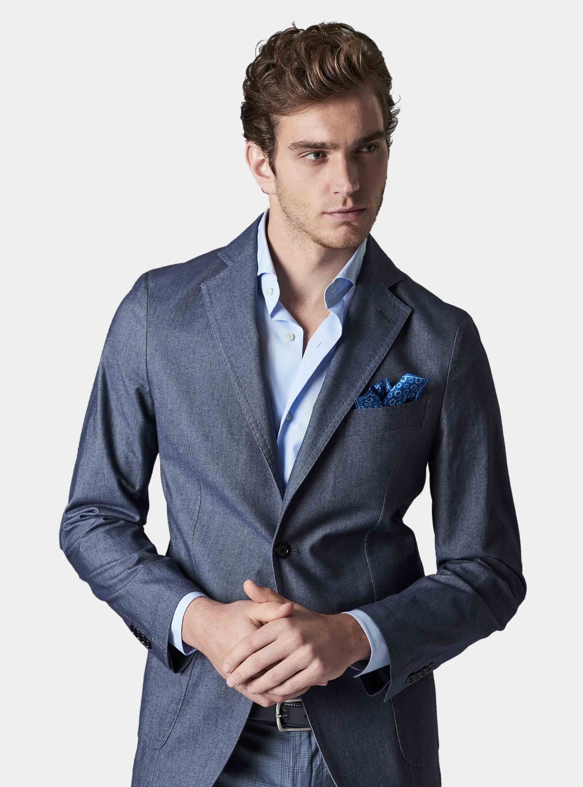 cotton twill blazer