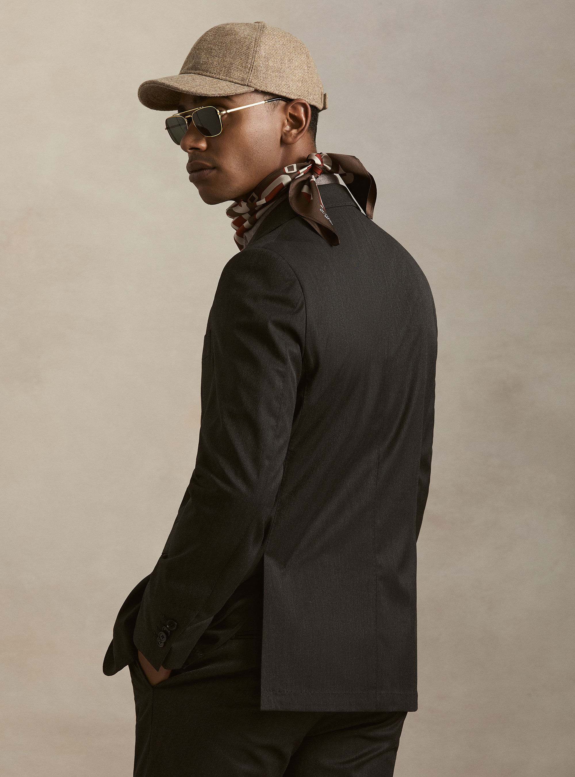 Slim fit classic suit blazer, ASPHALT GREY