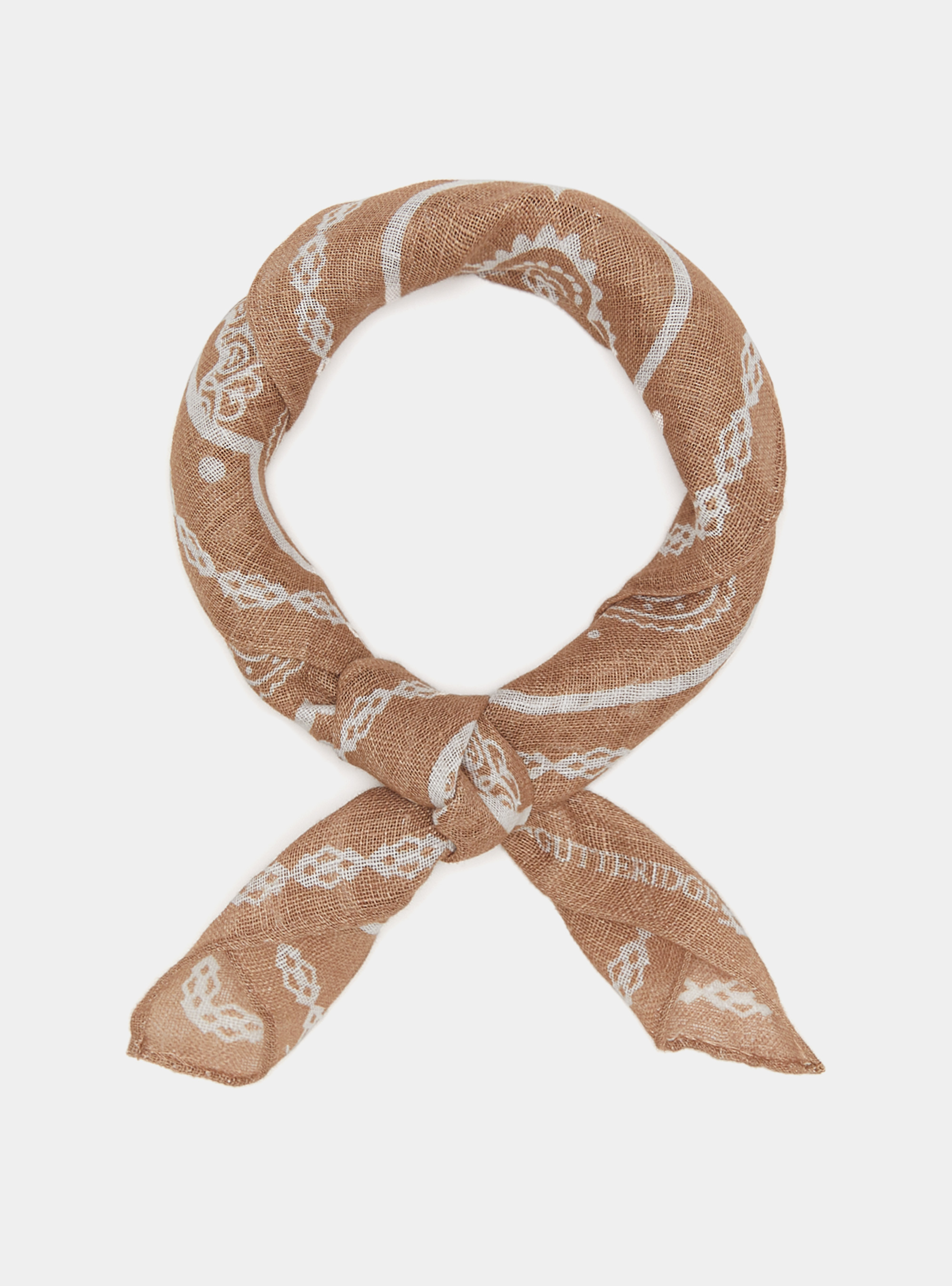 Foulard en lin imprim&eacute;, BOUE