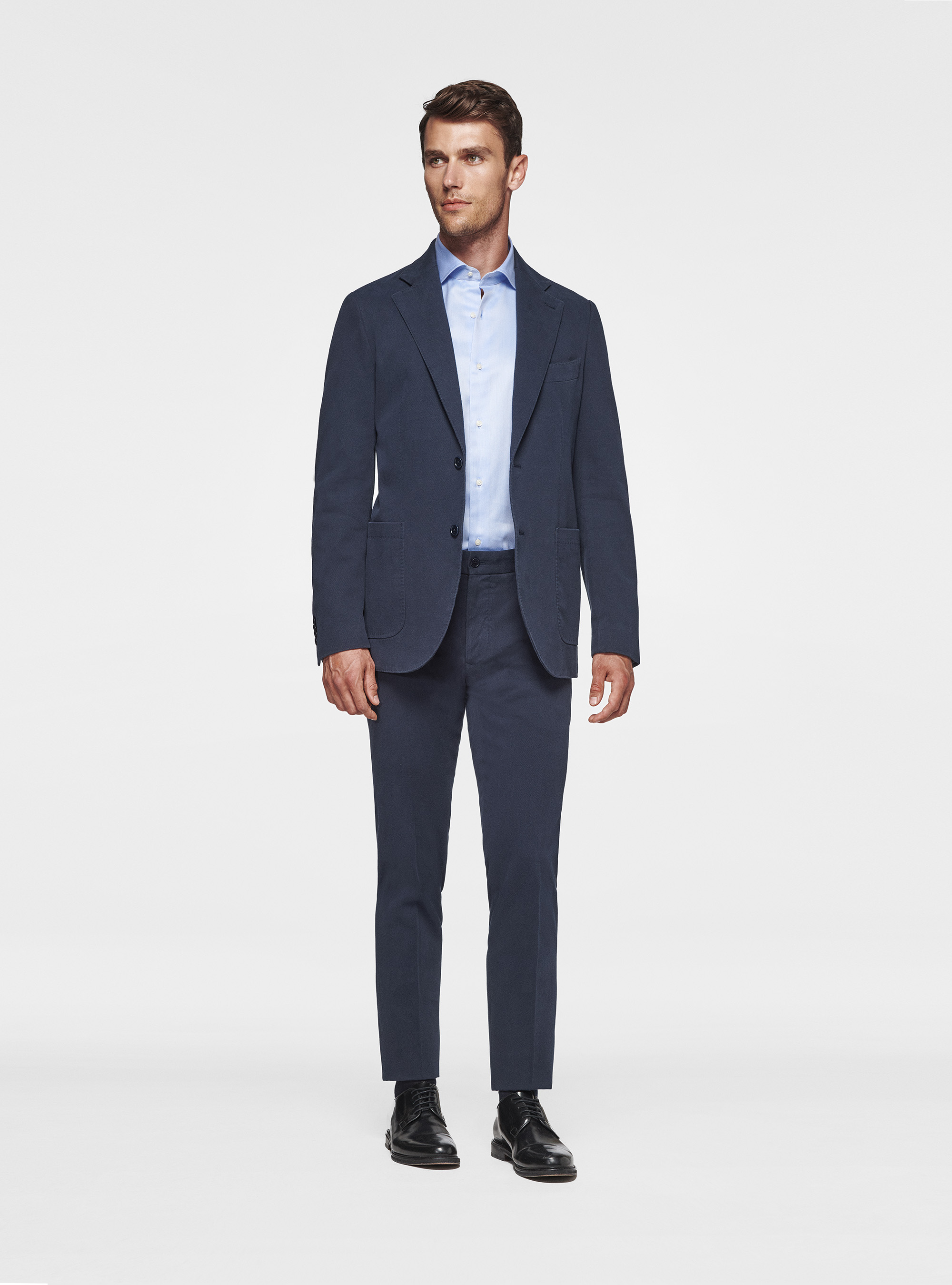 Giacca in cotone cashmere, BLU NAVY