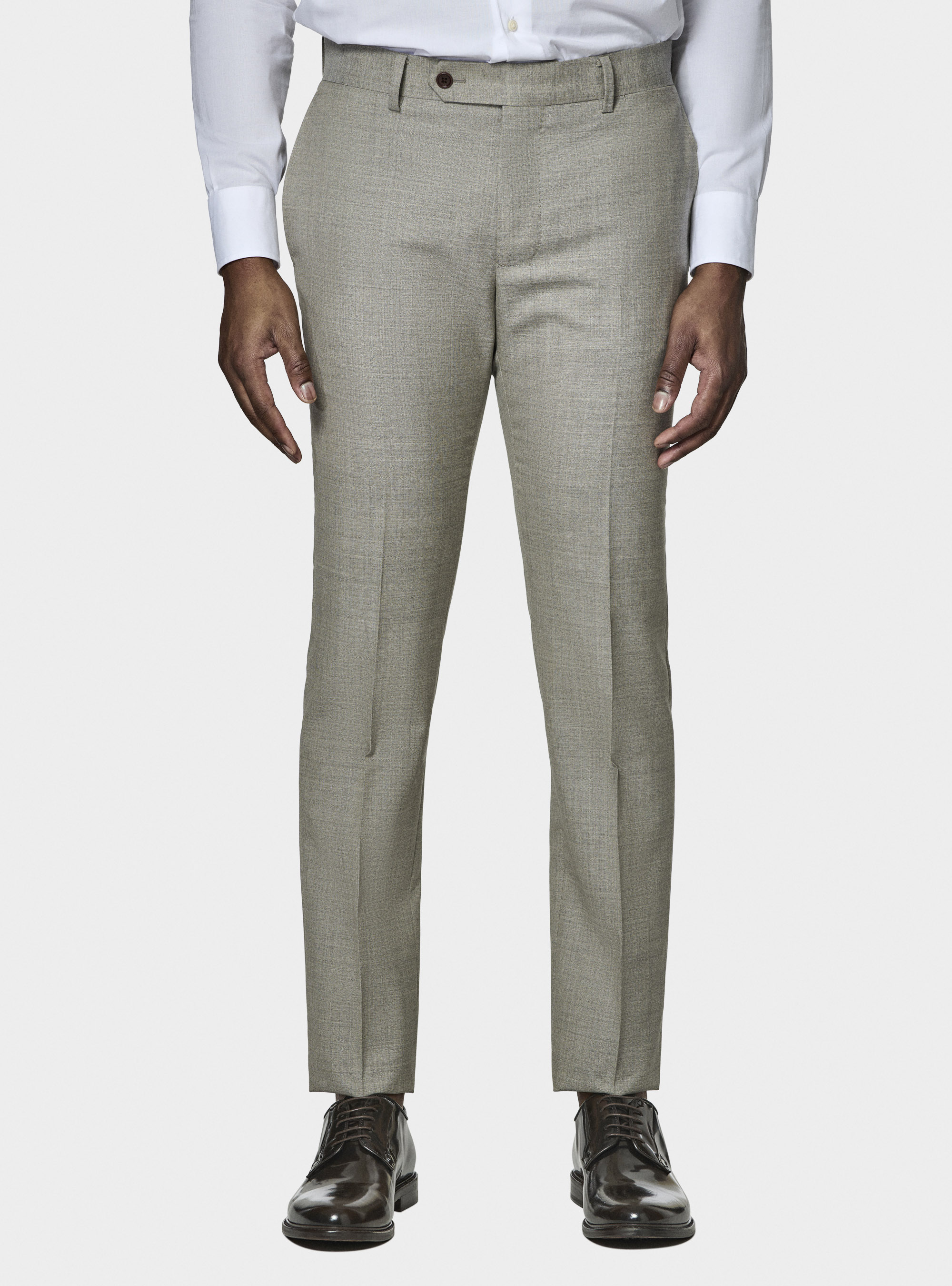 Pure wool suit trousers Vitale Barberis Canonico, ECRU