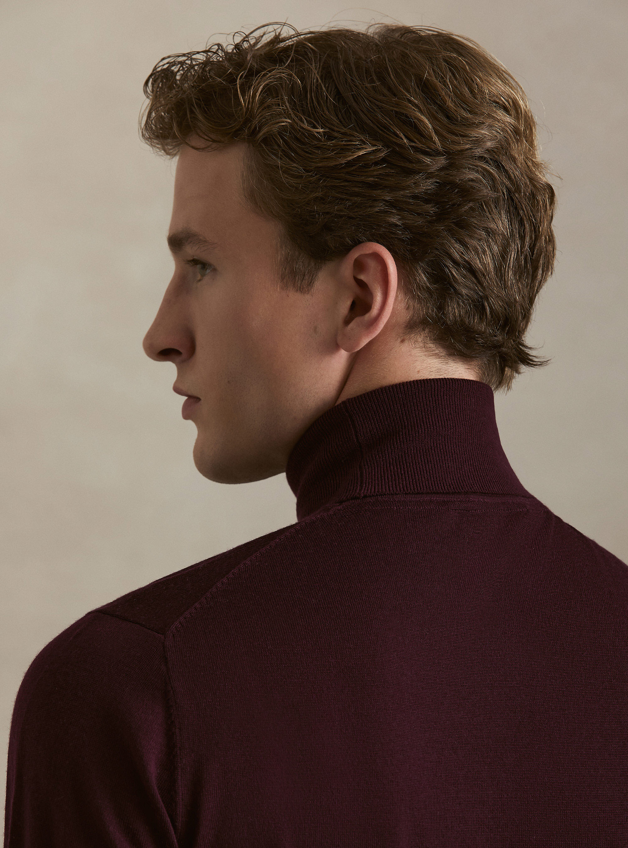 Dolcevita in pura lana merino extrafine, BORDEAUX