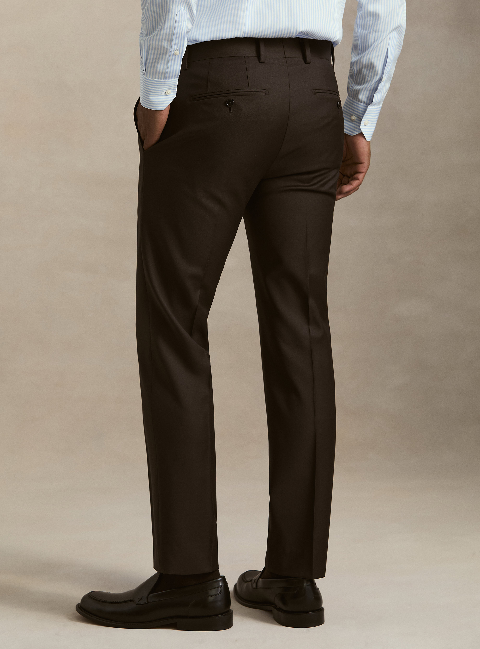 Suit trousers in pure wool by Vitale Barberis Canonico, MARRONE 0508C