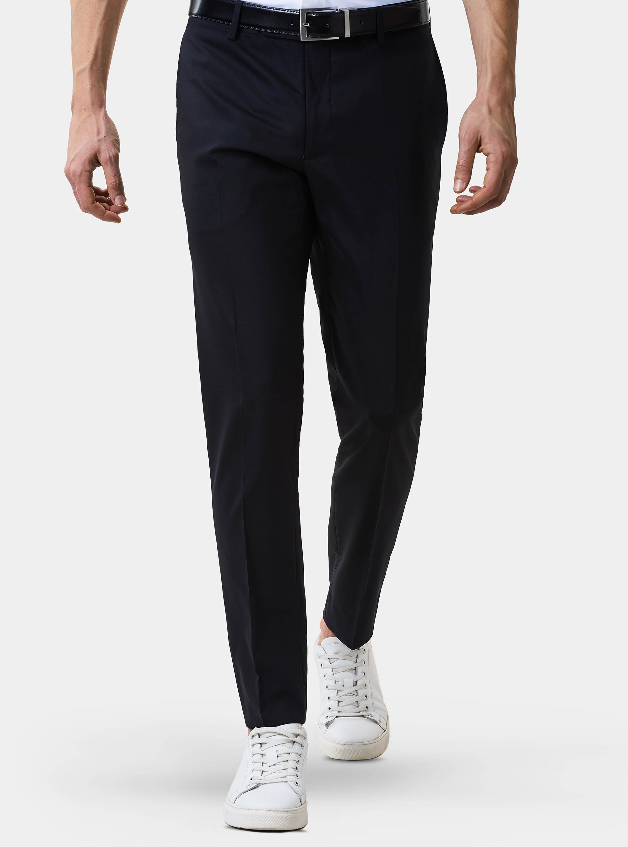 Travelwear wool suit trousers, BLACK