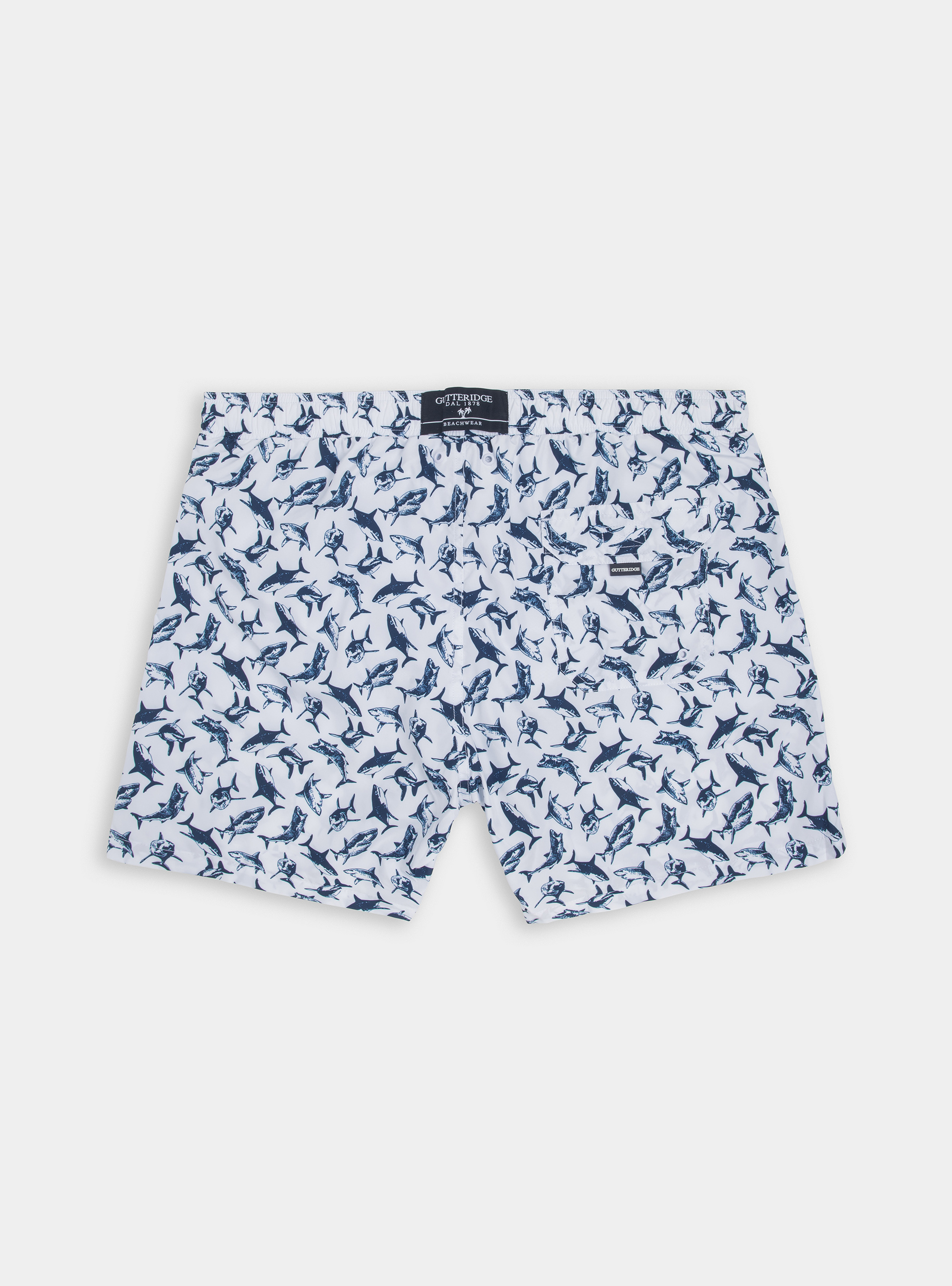 Costume da bagno fantasia squali, BIANCO