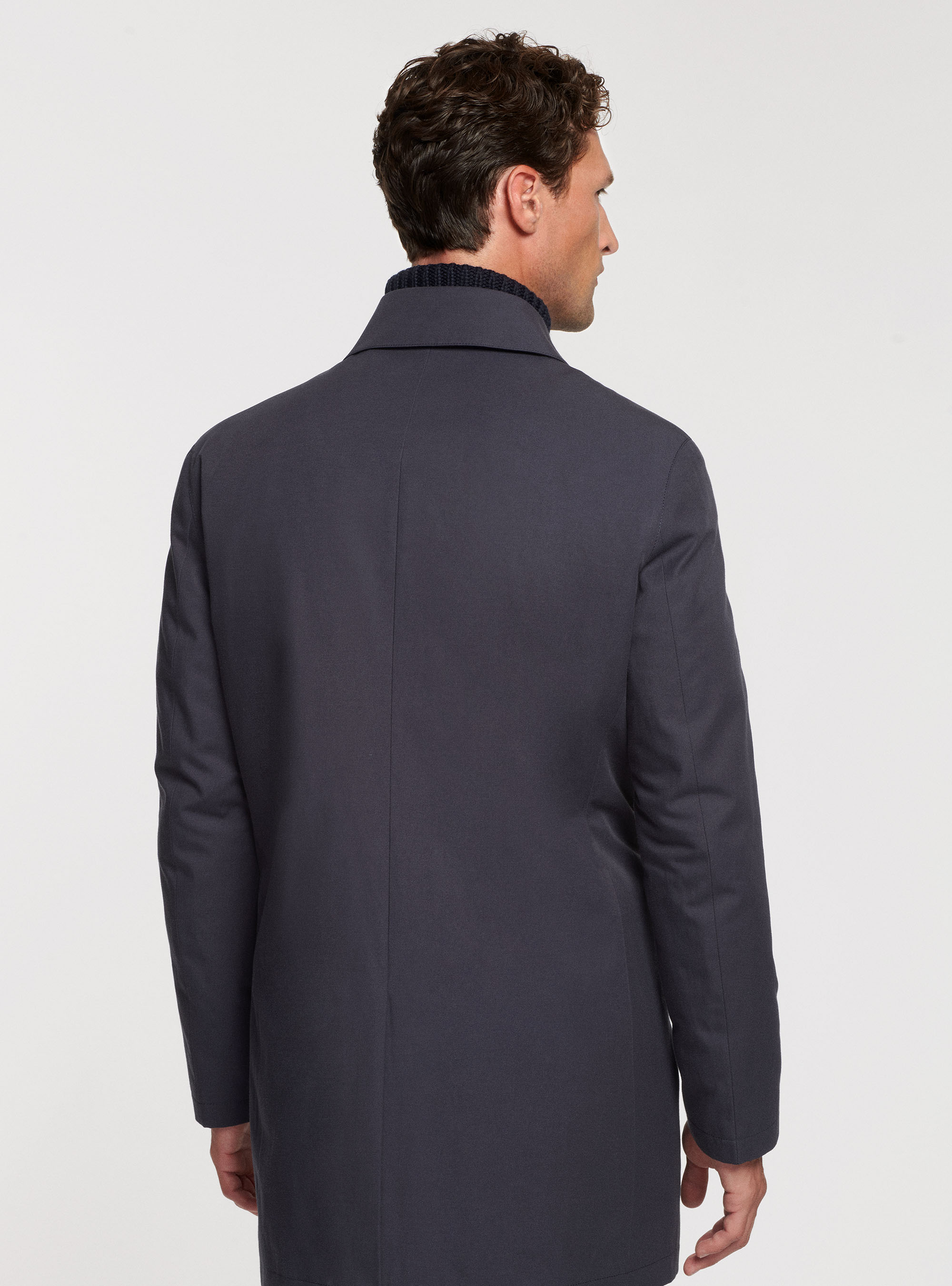 Lined raincoat with large pockets, NAVY BLUE