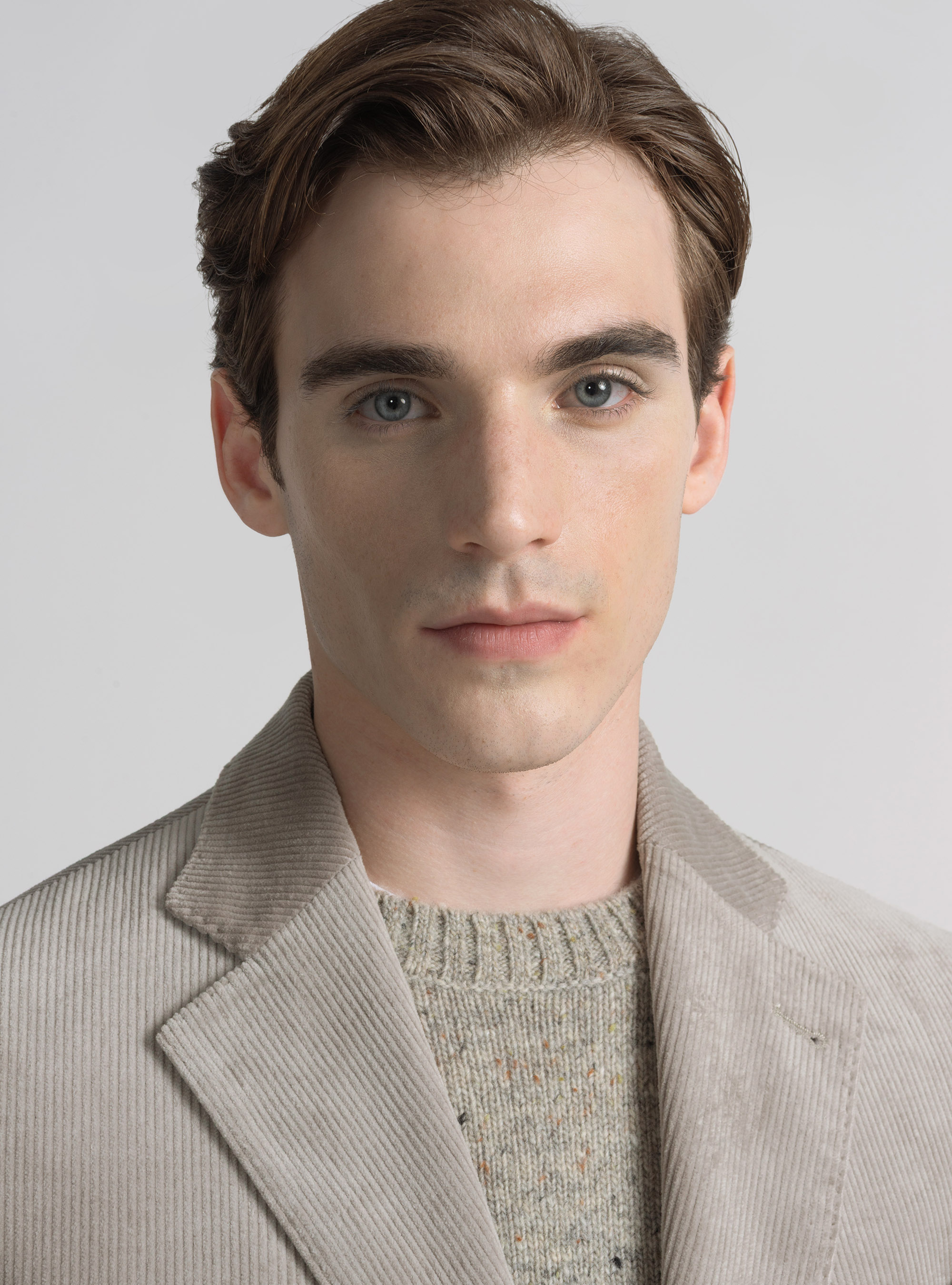 Giacca in velluto a coste di Duca Visconti di Modrone, GRIGIO CHIARO 0256C