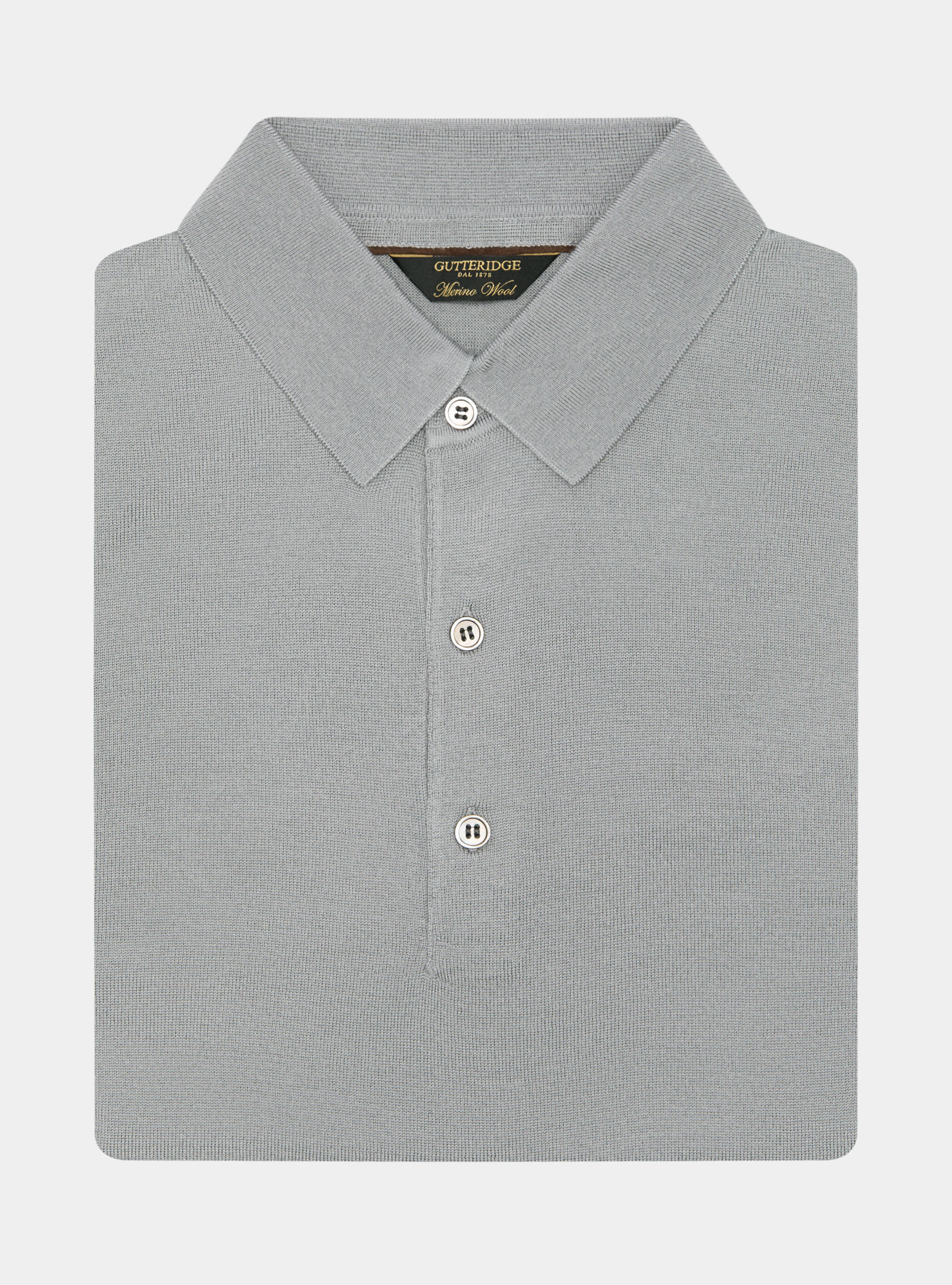 Polo de lana merina extrafina, GRIS MARENGO