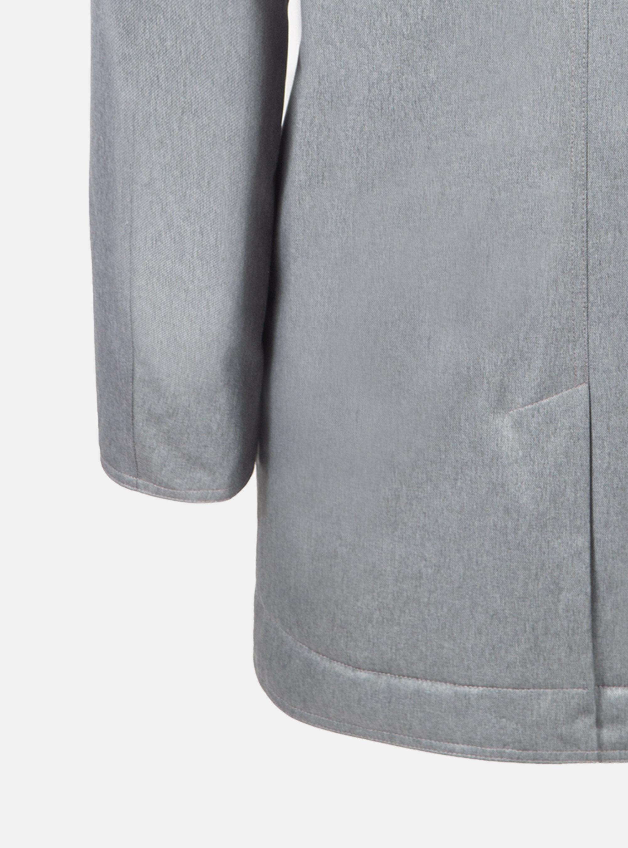 Impermeabile imbottito con colletto, ASFALTO