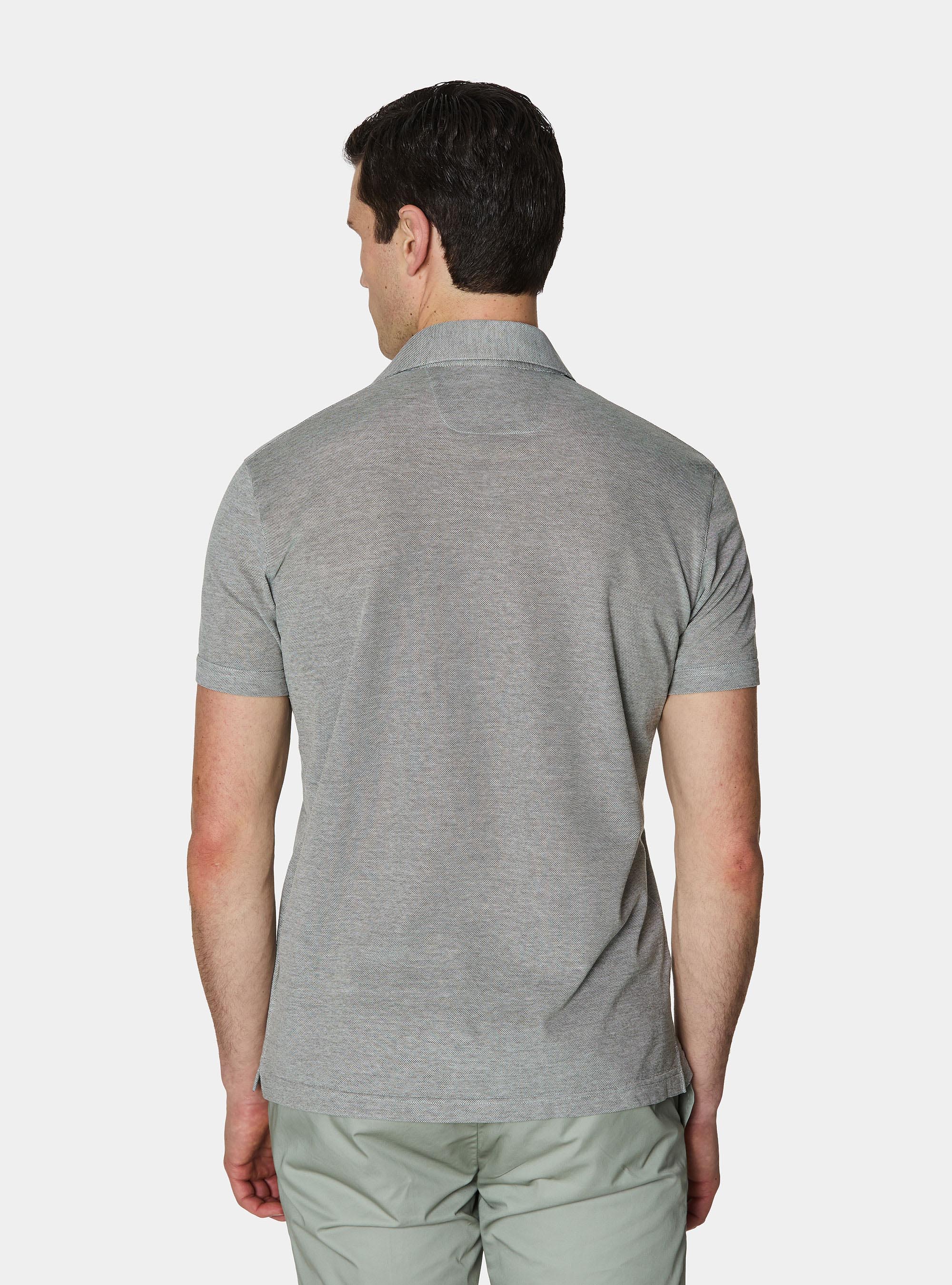 GT01 stretch pique polo shirt, VERDE SALVIA 0604C