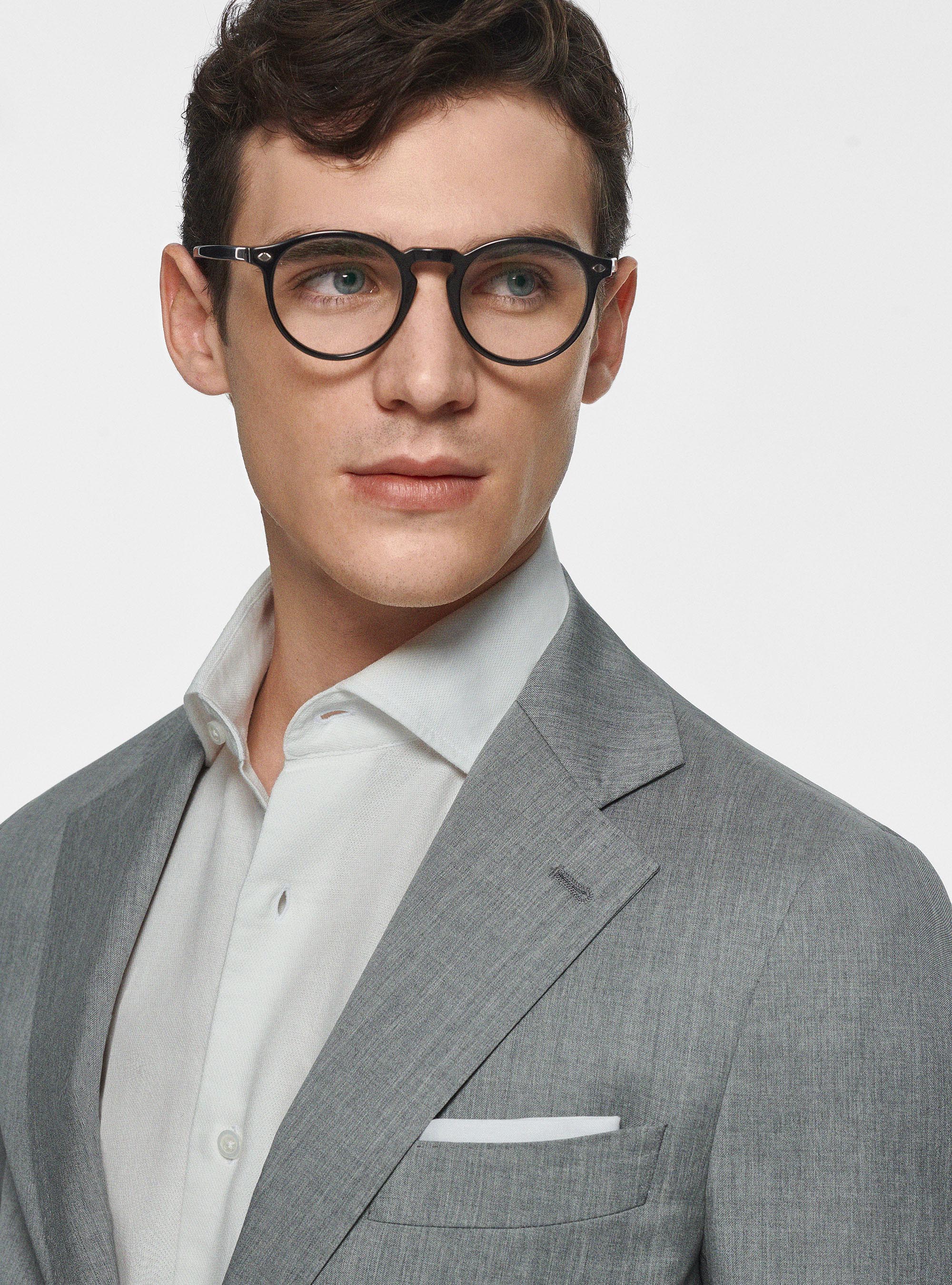 Giacca in pura lana superfine 110's, GRIGIO CHIARO MELANGE