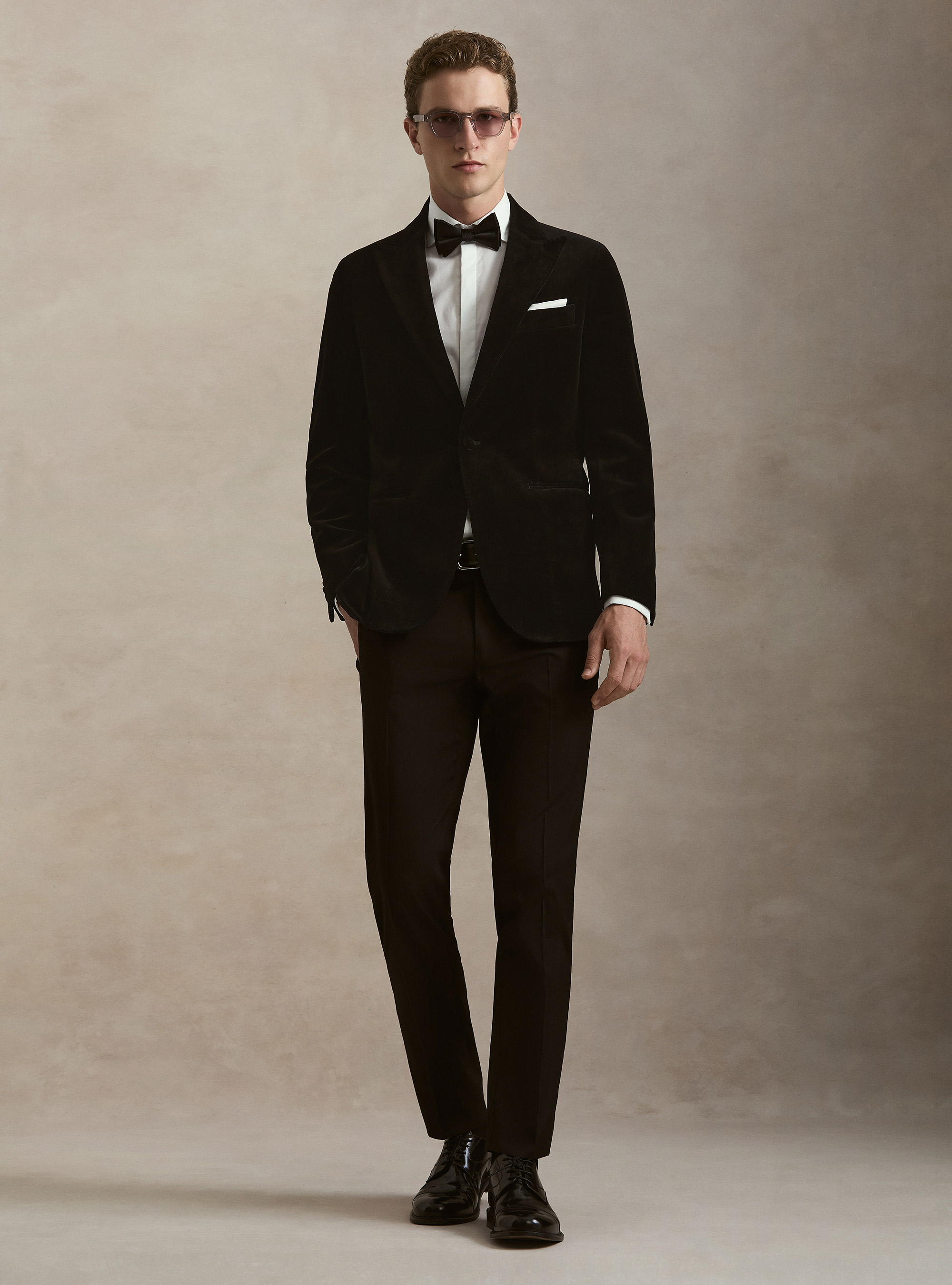 Tuxedo blazer for a velvet suit, BLACK