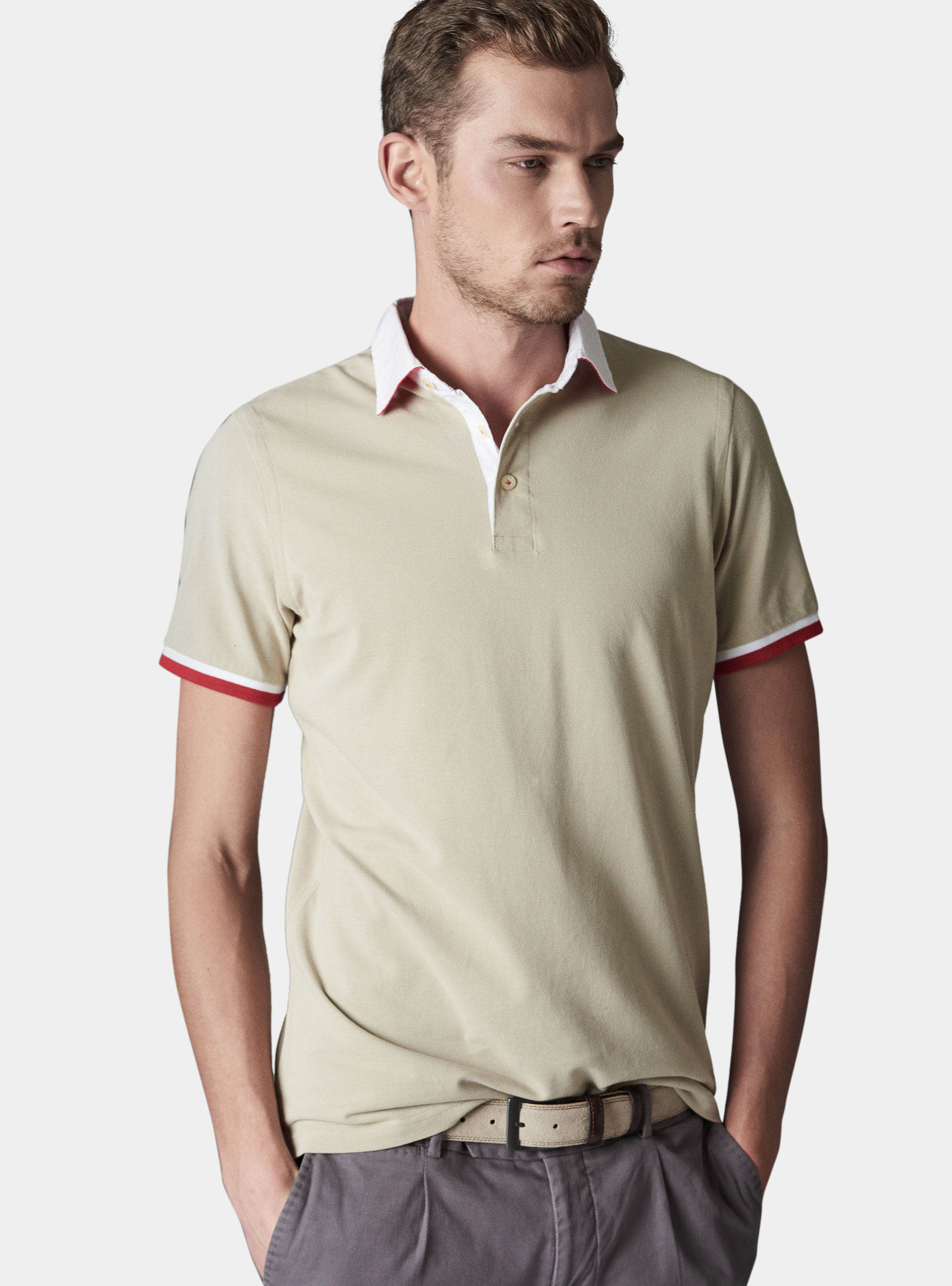 Polo de algodón con cuello de camisa Gutteridge 94867005 Polo de algodón con cuello de camisa Gutteridge 94867005