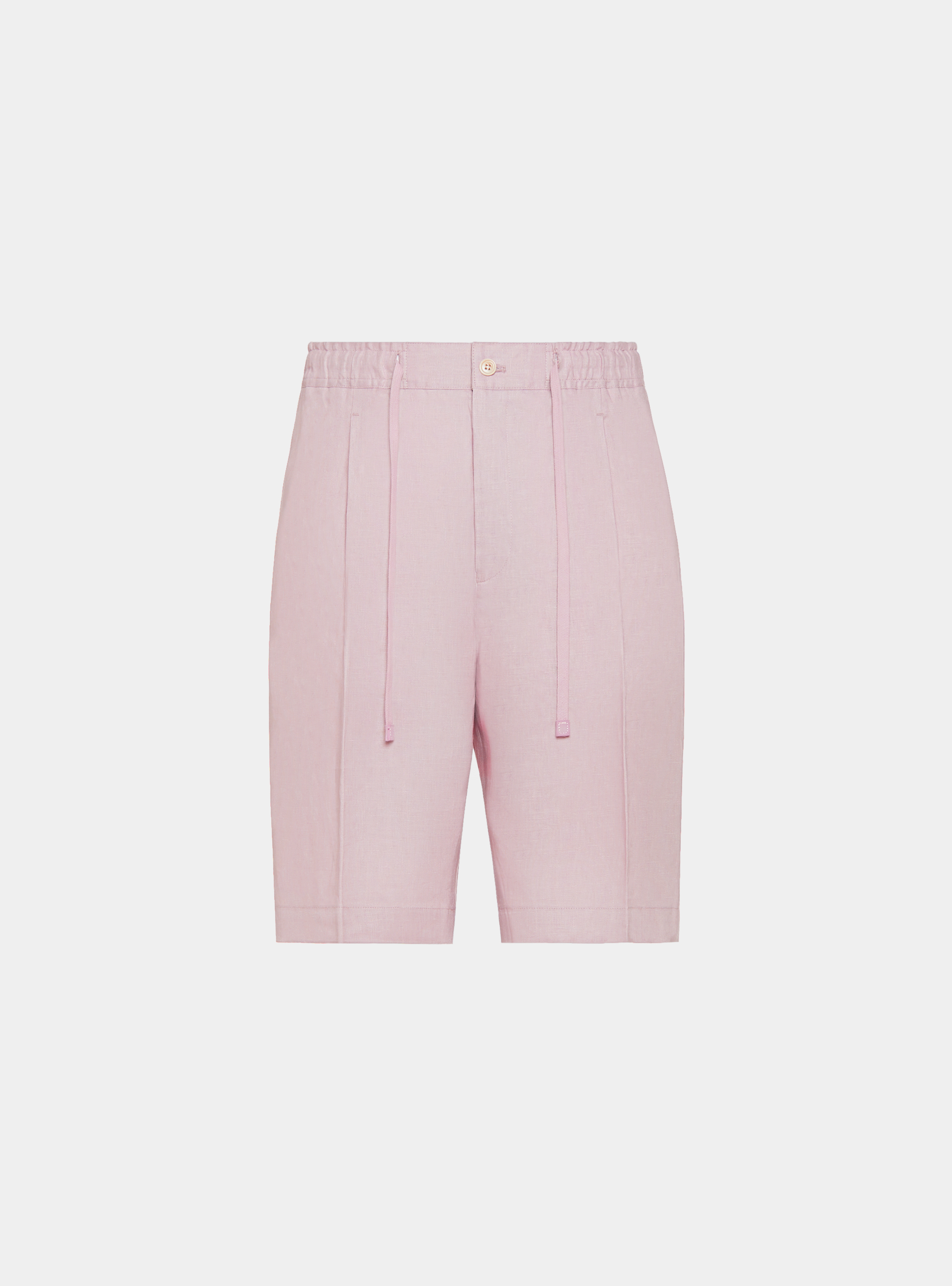 Linen Bermuda shorts with elastic and drawstring