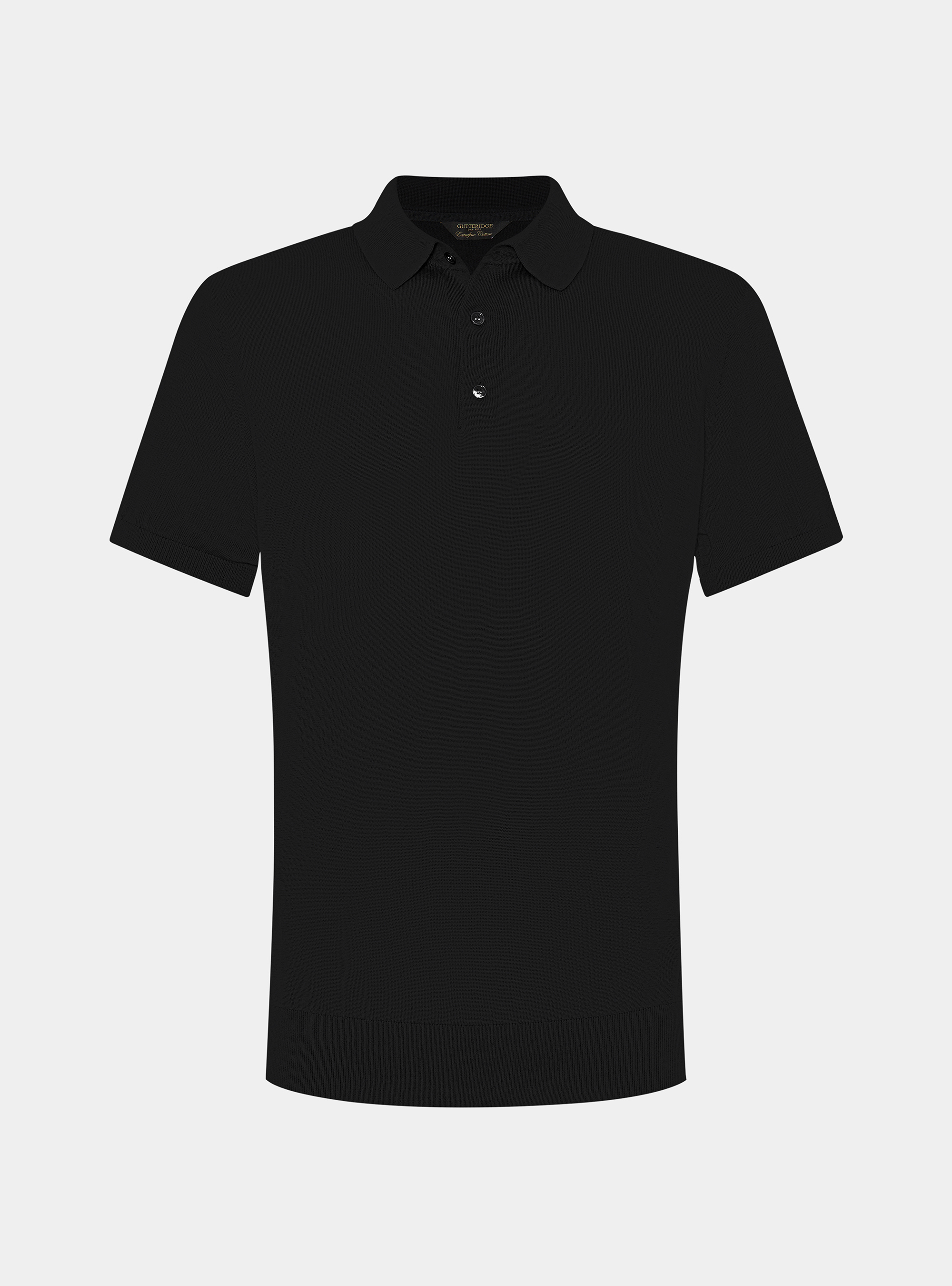Polo in maglia in cotone m/c, NEGRO