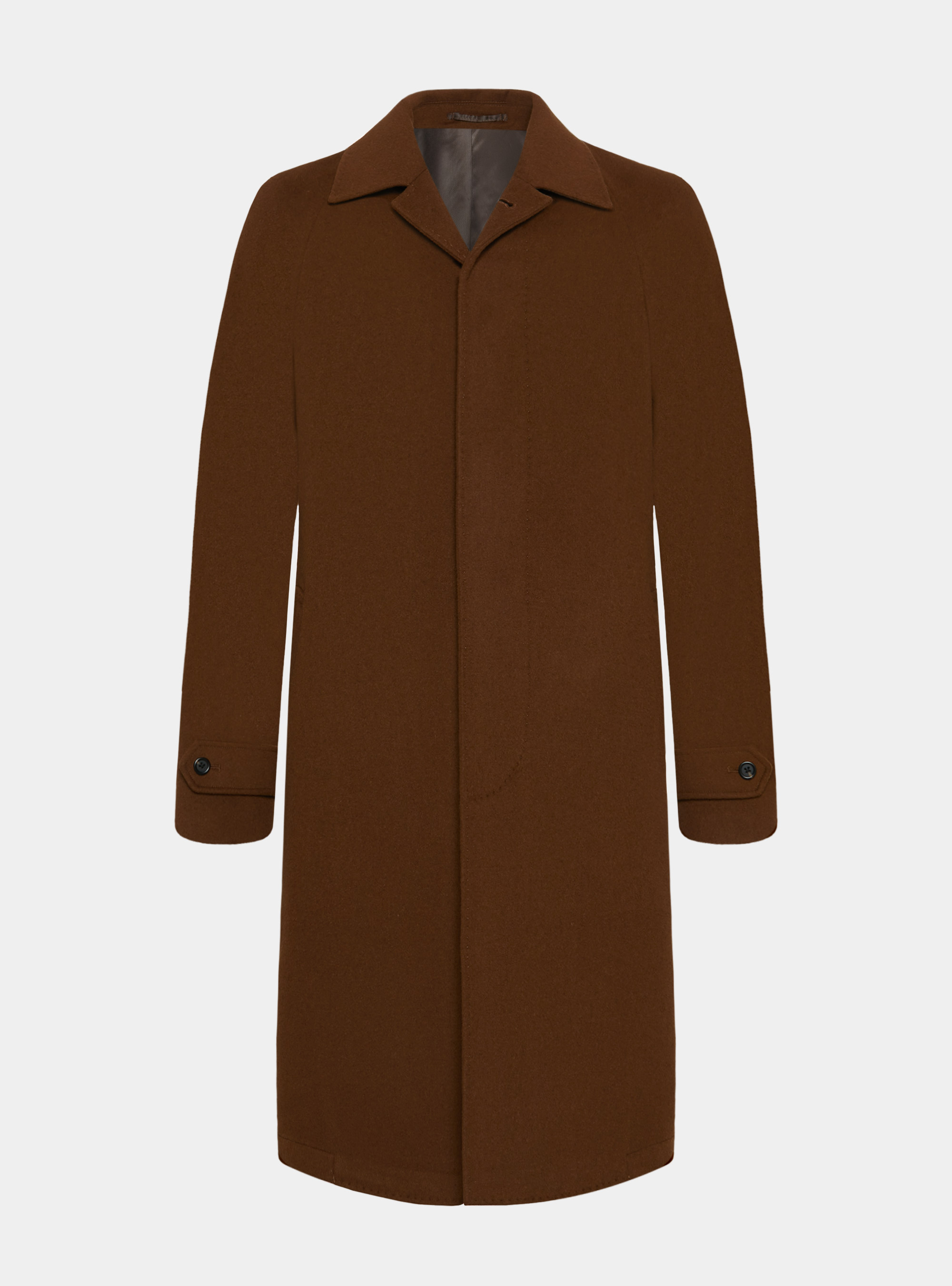 Soprabito in lana e cashmere, TABACCO