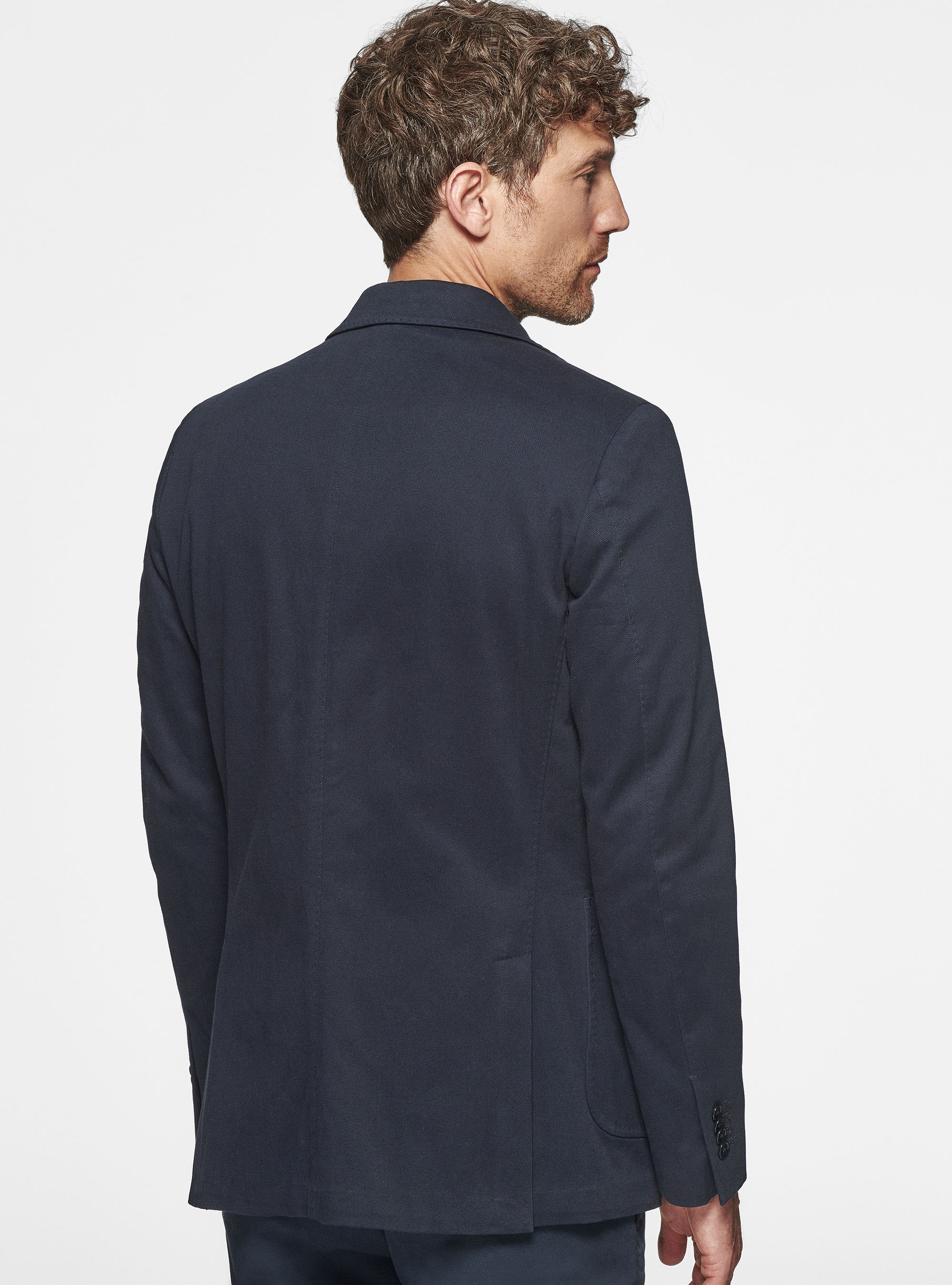 Giacca in cotone smerigliato, BLU NAVY