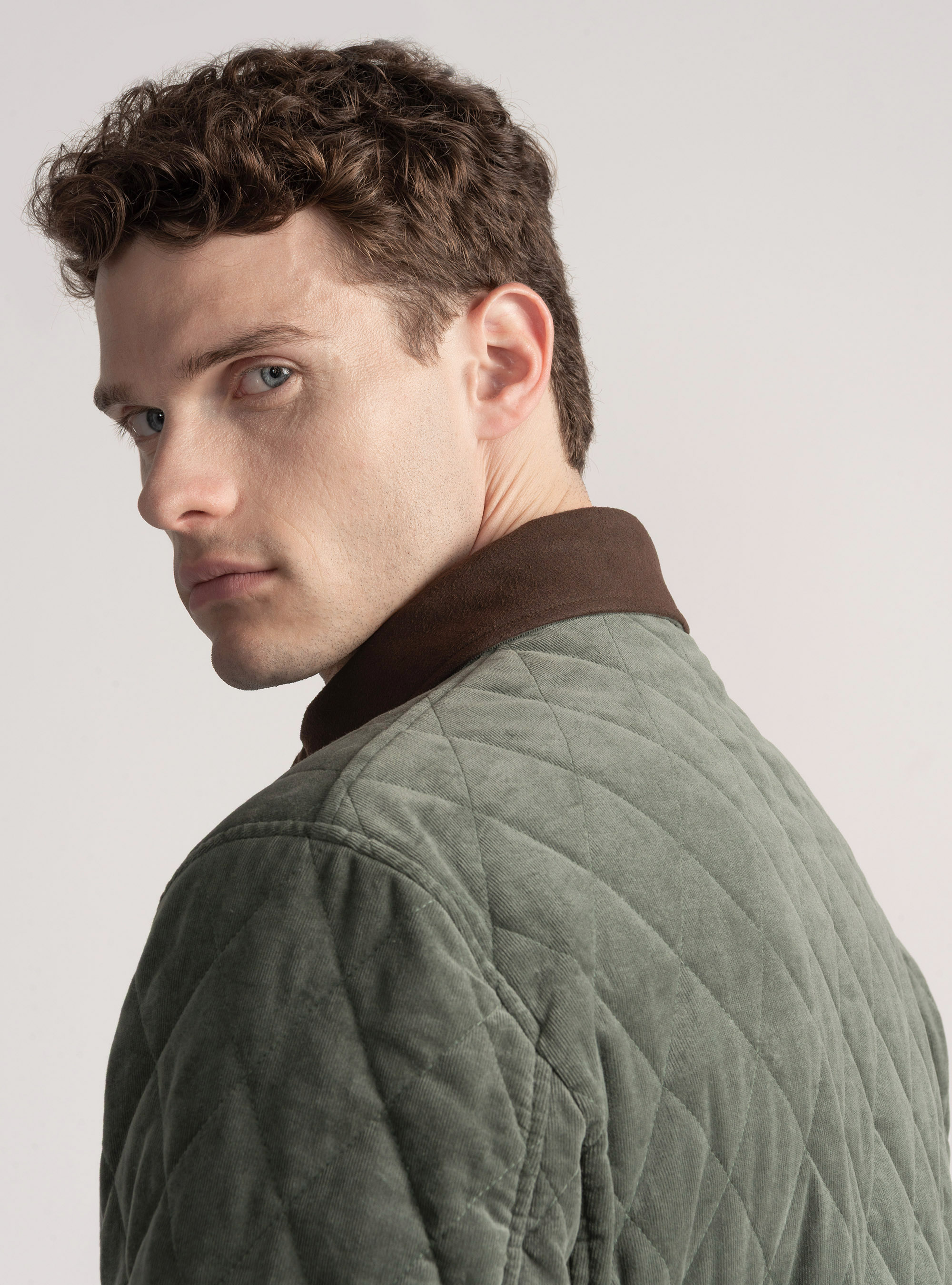 Chaqueta de terciopelo para spiller, SALVIA 0602C