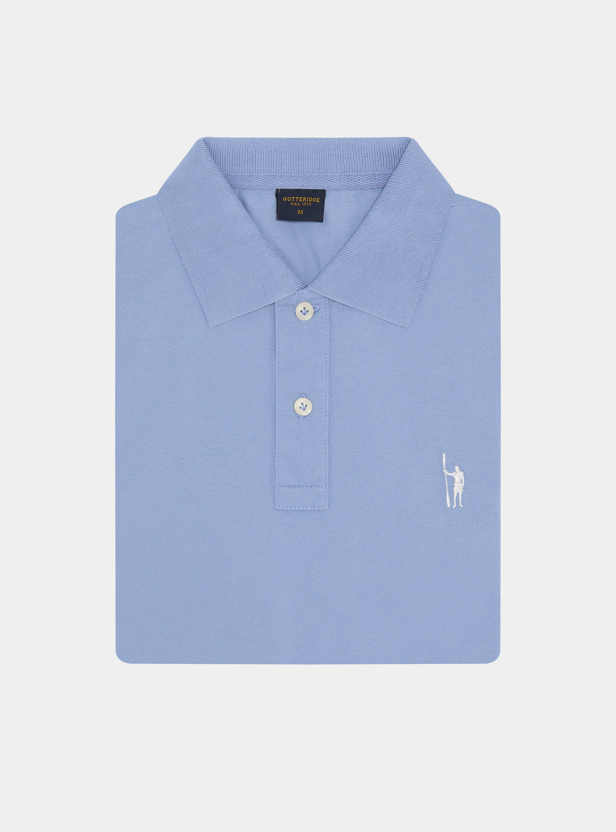 Classic piqu&eacute; polo shirt, LIGHT BLUE