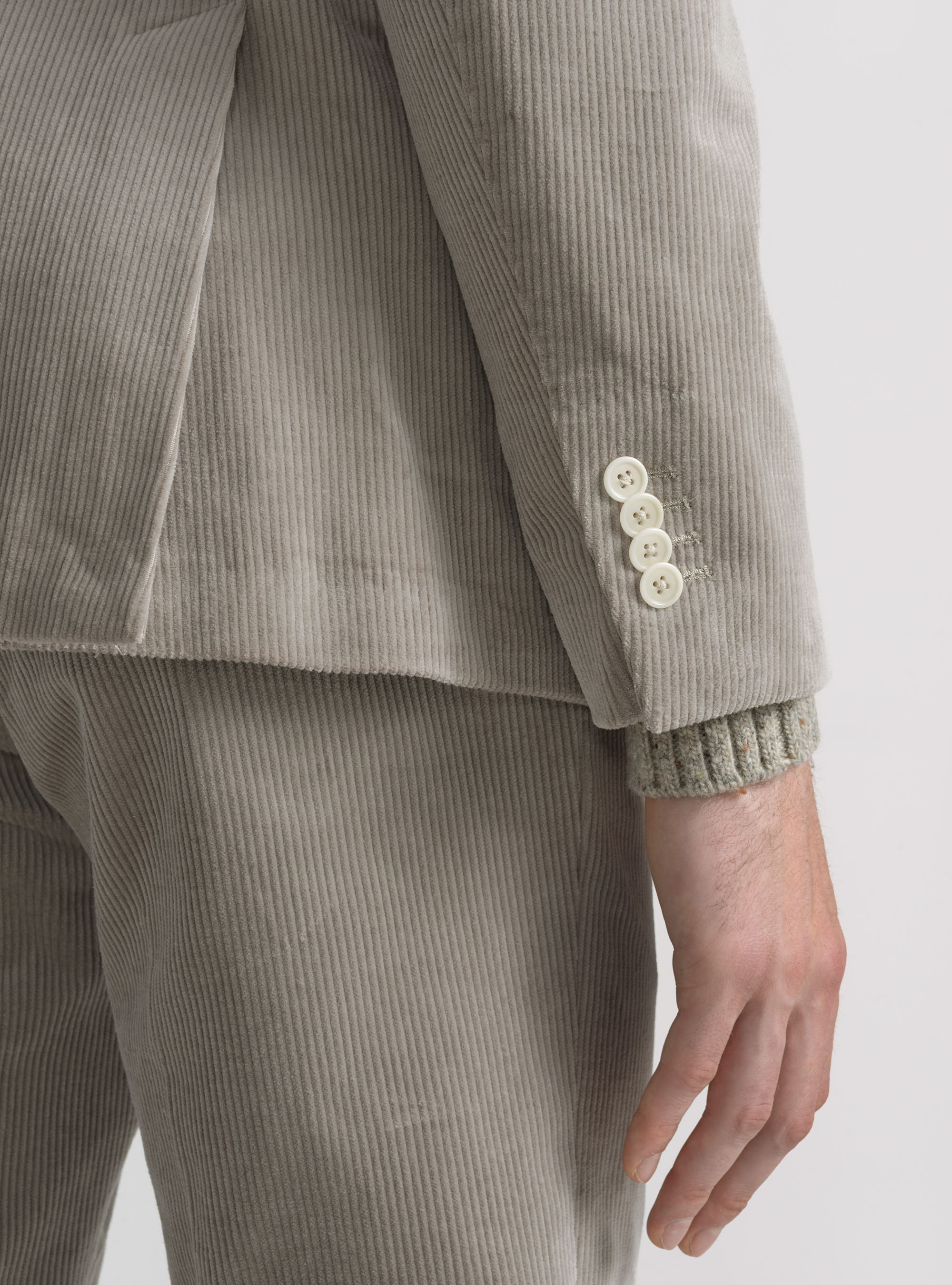 Giacca in velluto a coste di Duca Visconti di Modrone, GRIGIO CHIARO 0256C